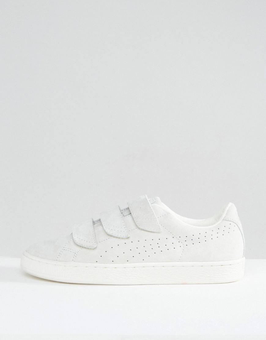 PUMA Basket Velcro Soft Premium Sneakers In White 36318502 for Men | Lyst