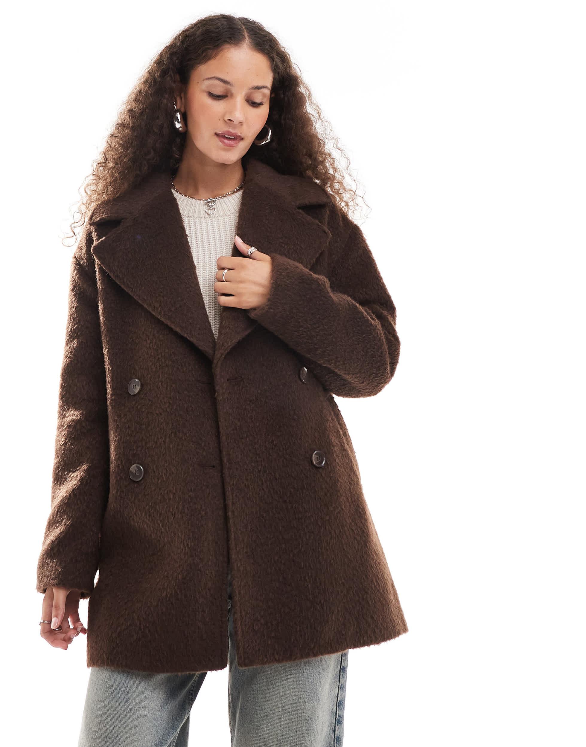 Womens Coats Double Breasted Coat Monki Designer Online Monki