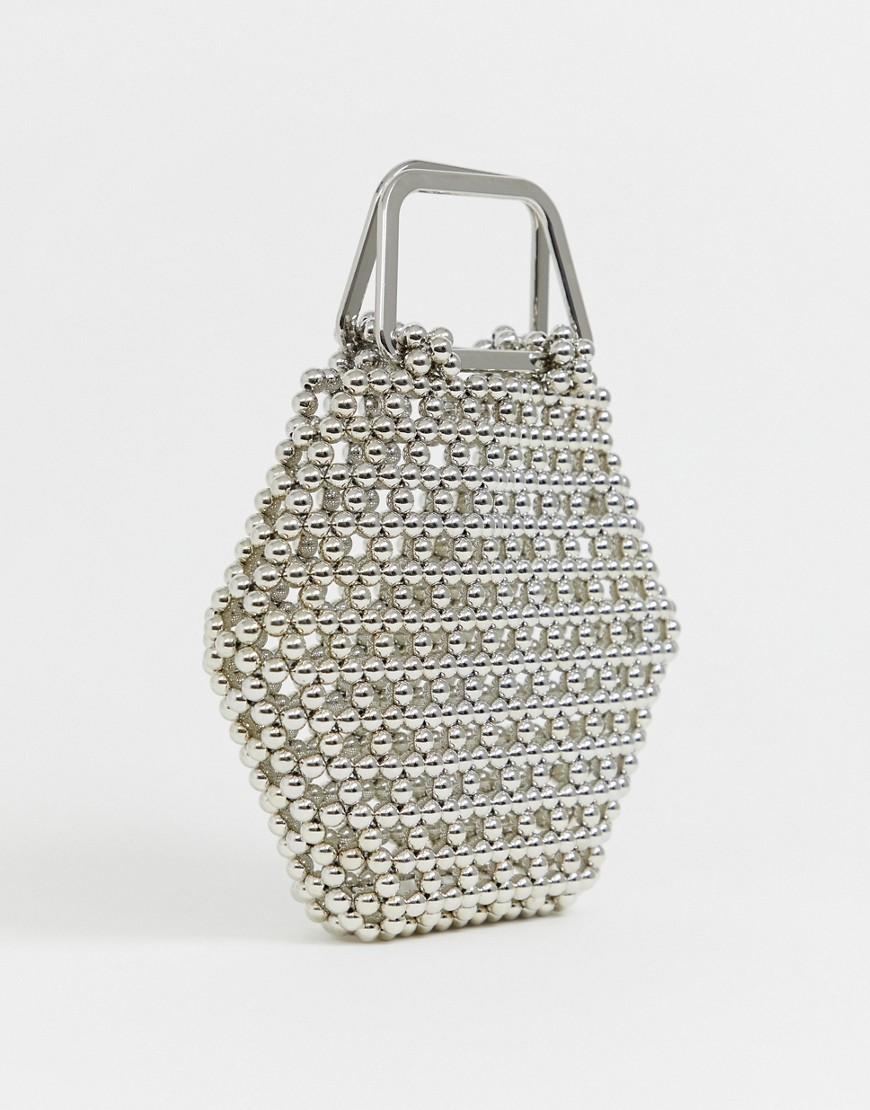 Silver best sale beaded bag