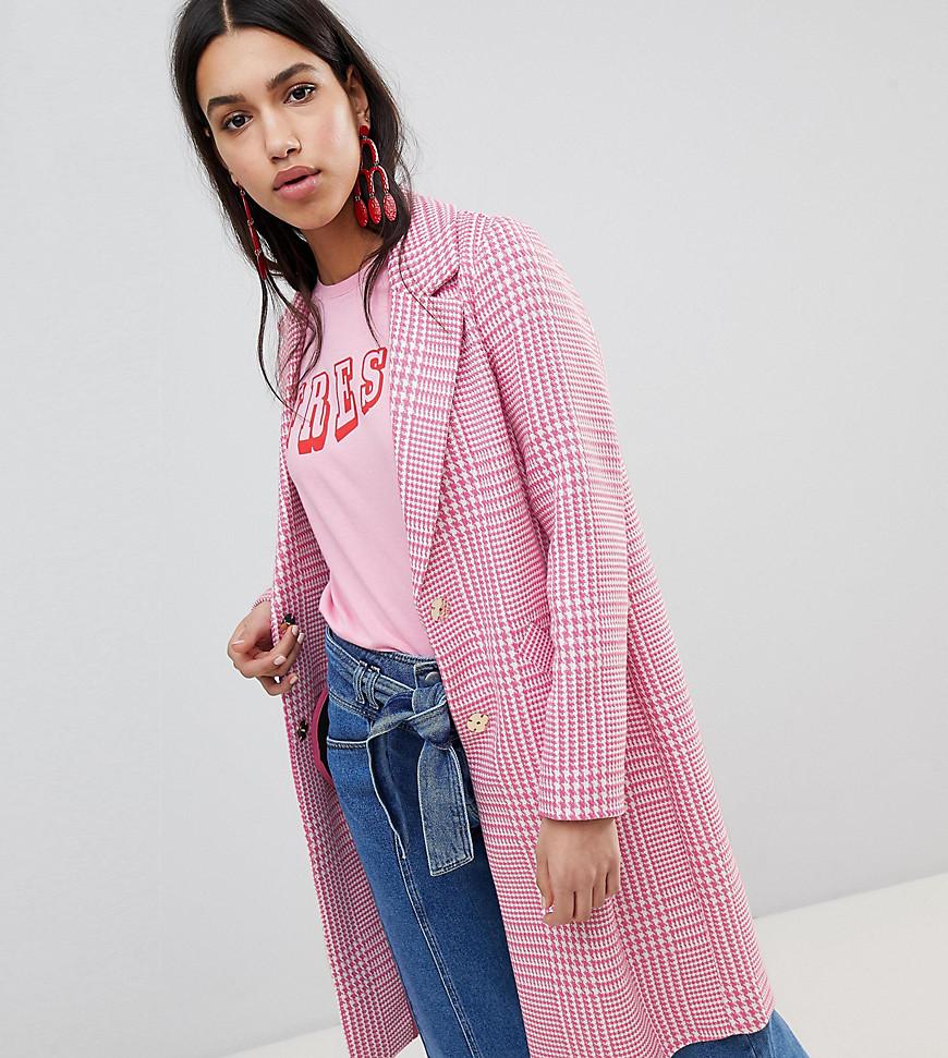 River island hot sale checked coat