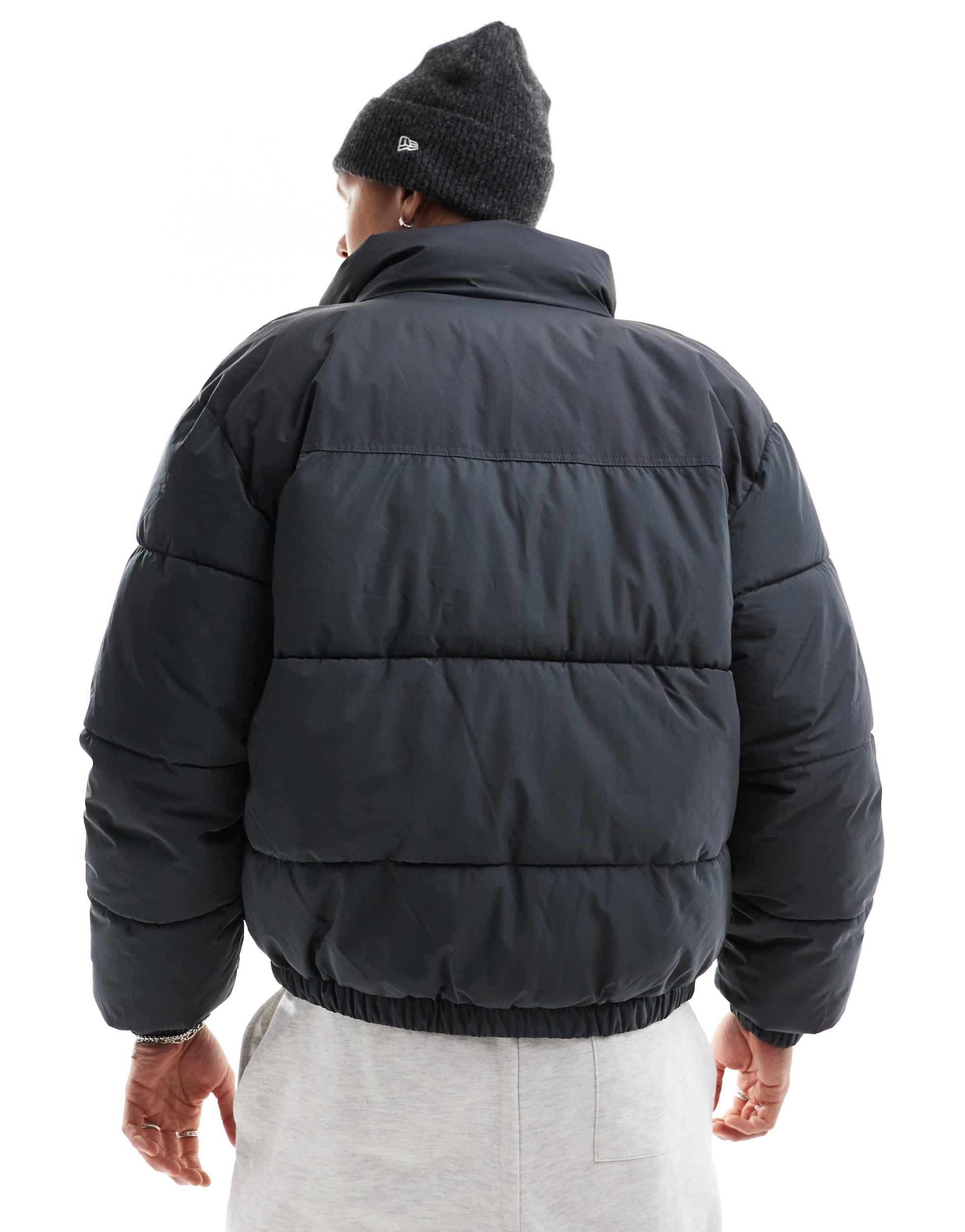Black puffer jacket bershka hotsell