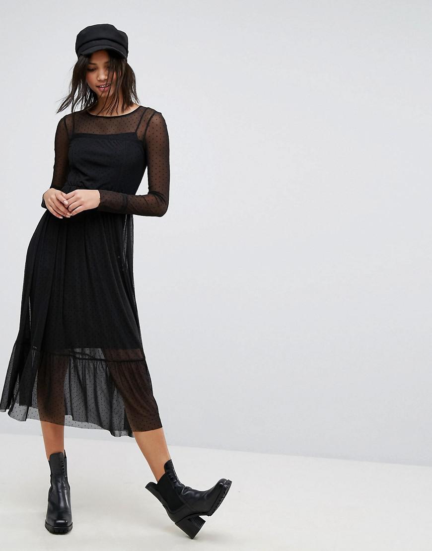 stradivarius black dress