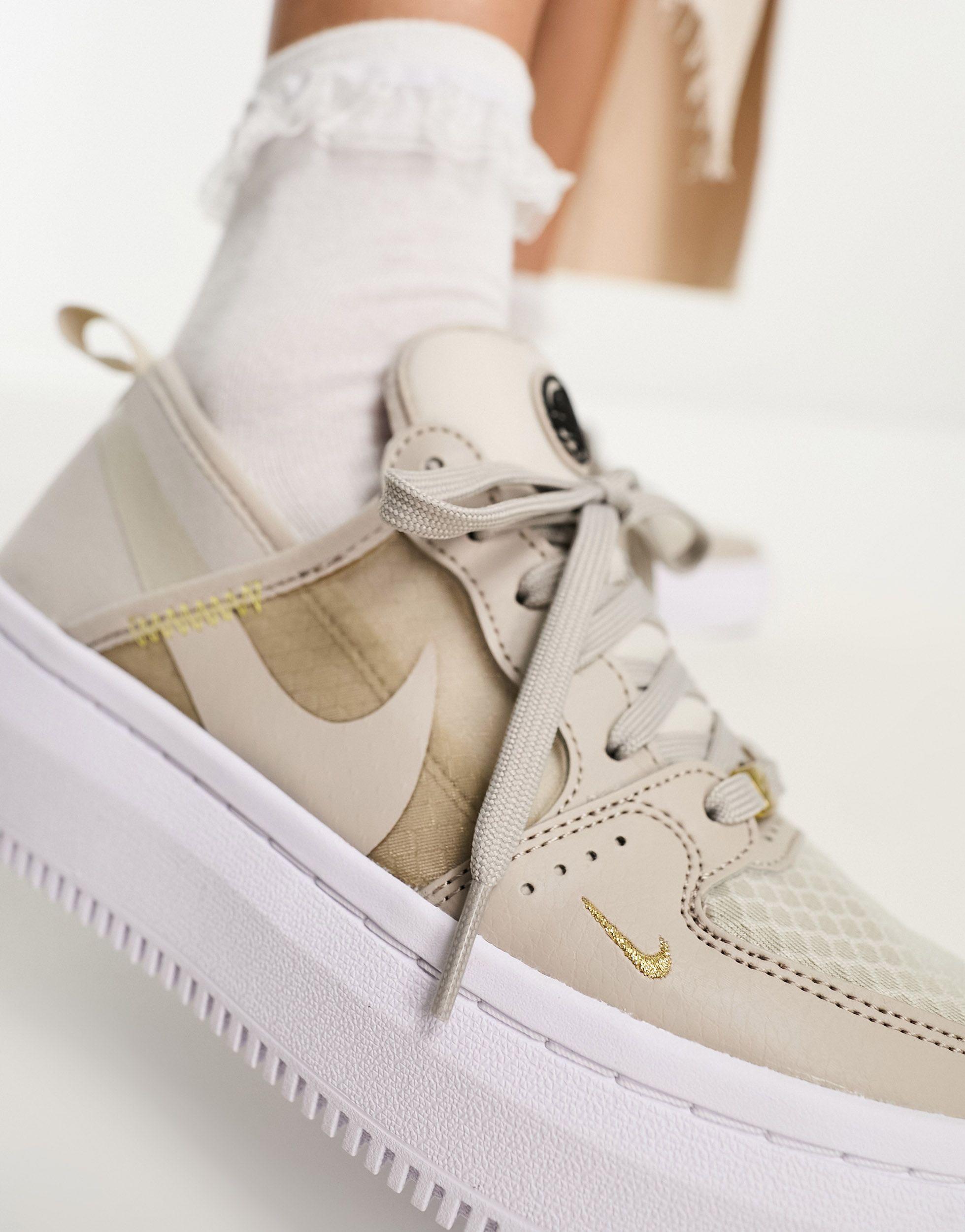 Nike Court Vision Alta Sneakers in Natural | Lyst