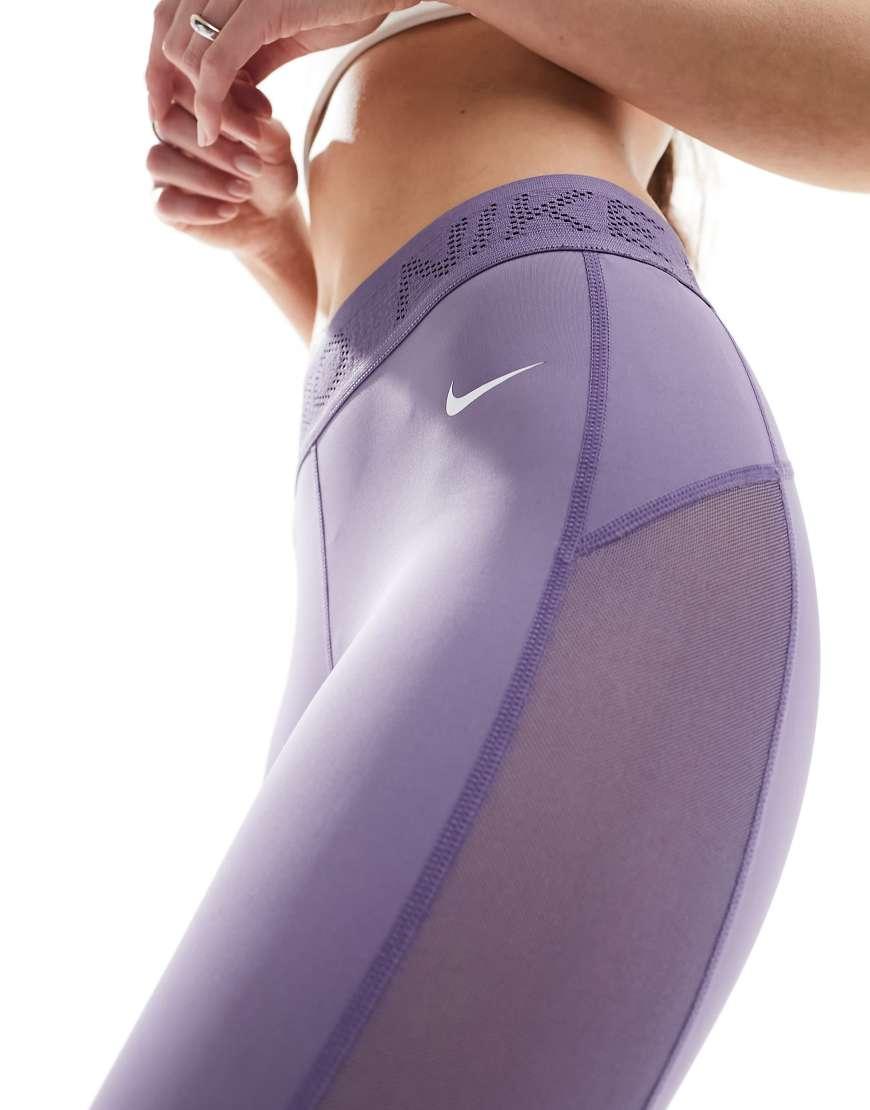 Nike Nike Pro Training Dri-Fit Mid Rise 7/8S Mesh Leggings in