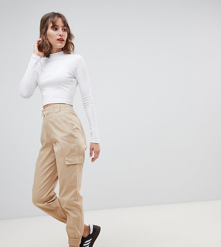 Stradivarius Cargo Pant With Belt in Natural | Lyst