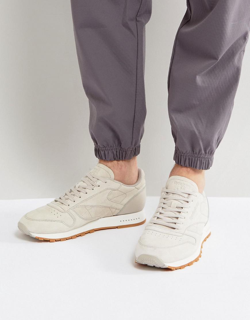 beige suede reebok classics