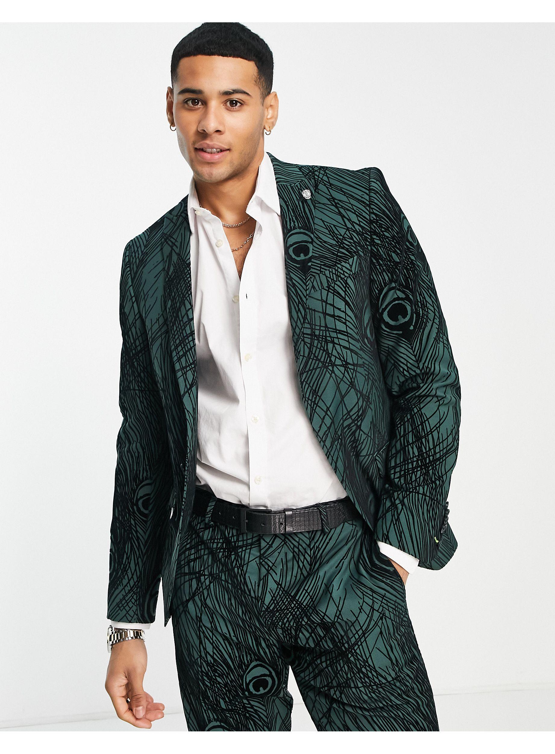 Twisted Tailor Pavo Skinny Suit Jacket in Green for Men | Lyst