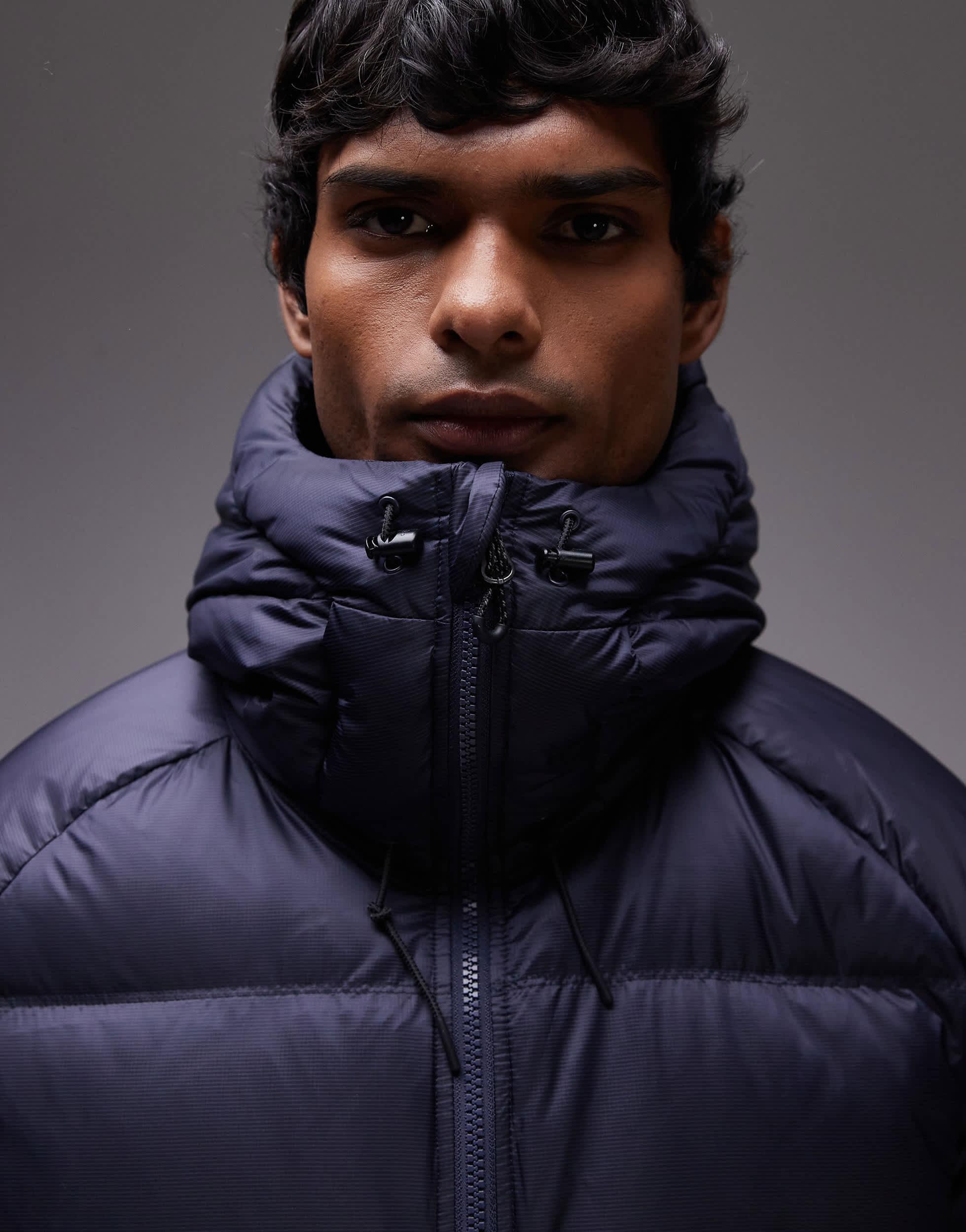 ARKET Sporty Down Jacket With Hood in Blue for Men Lyst