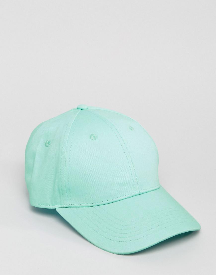 ASOS Cotton Baseball Cap In Mint in Green for Men - Lyst