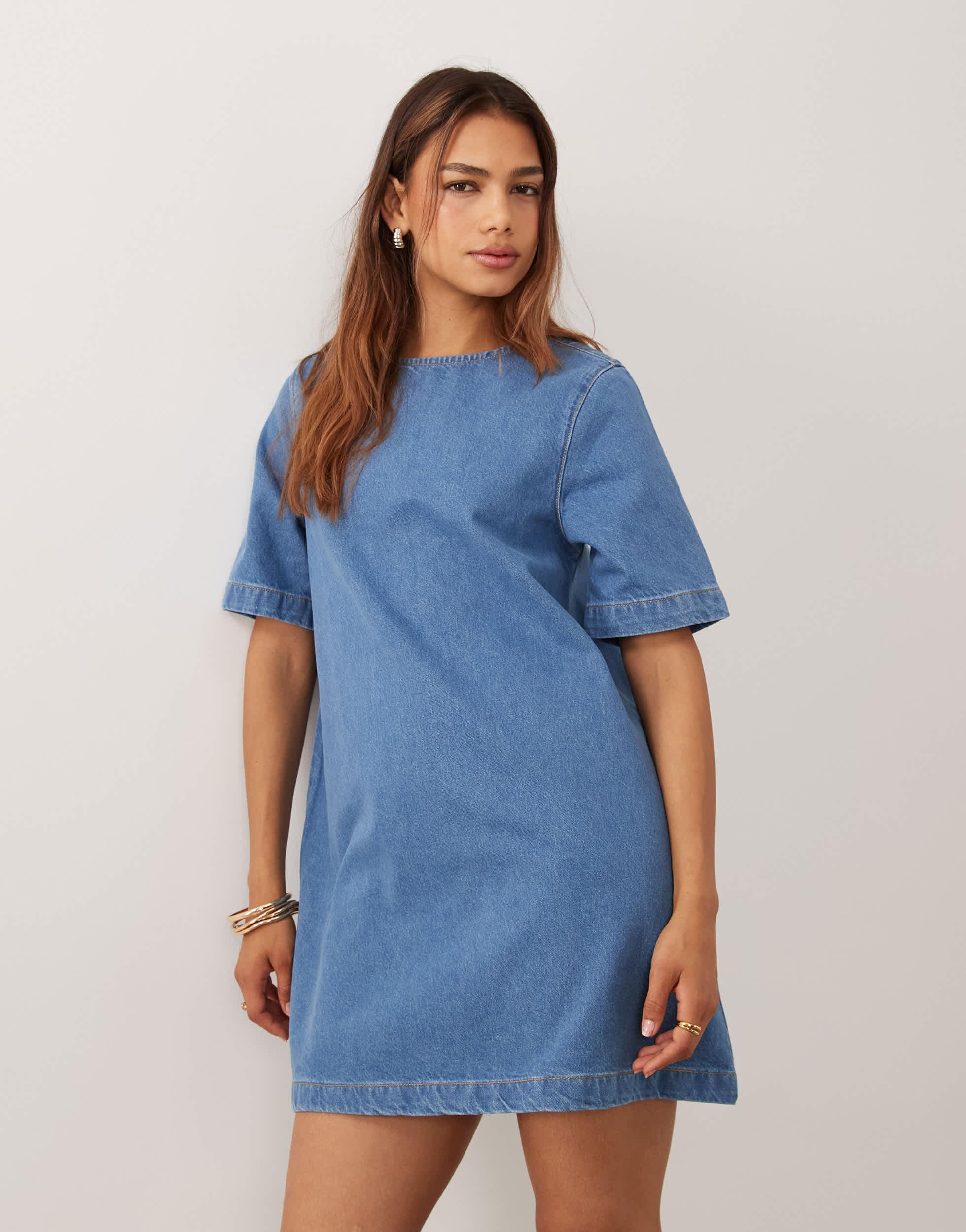 asos dresses short ASOS DESIGN ruffle short sleeve dress in white