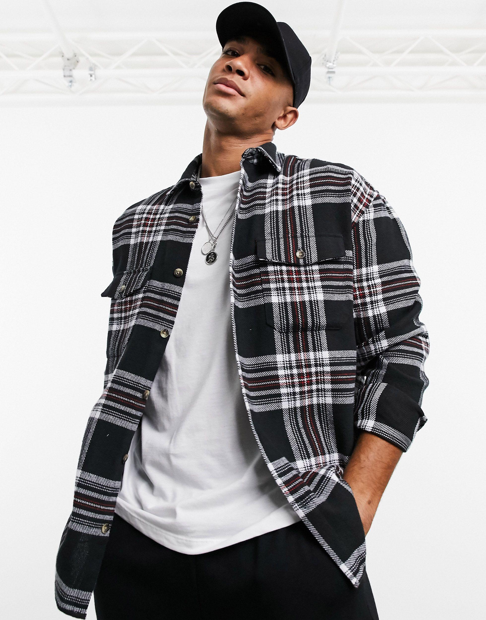 ASOS 90s Oversized Brushed Flannel 