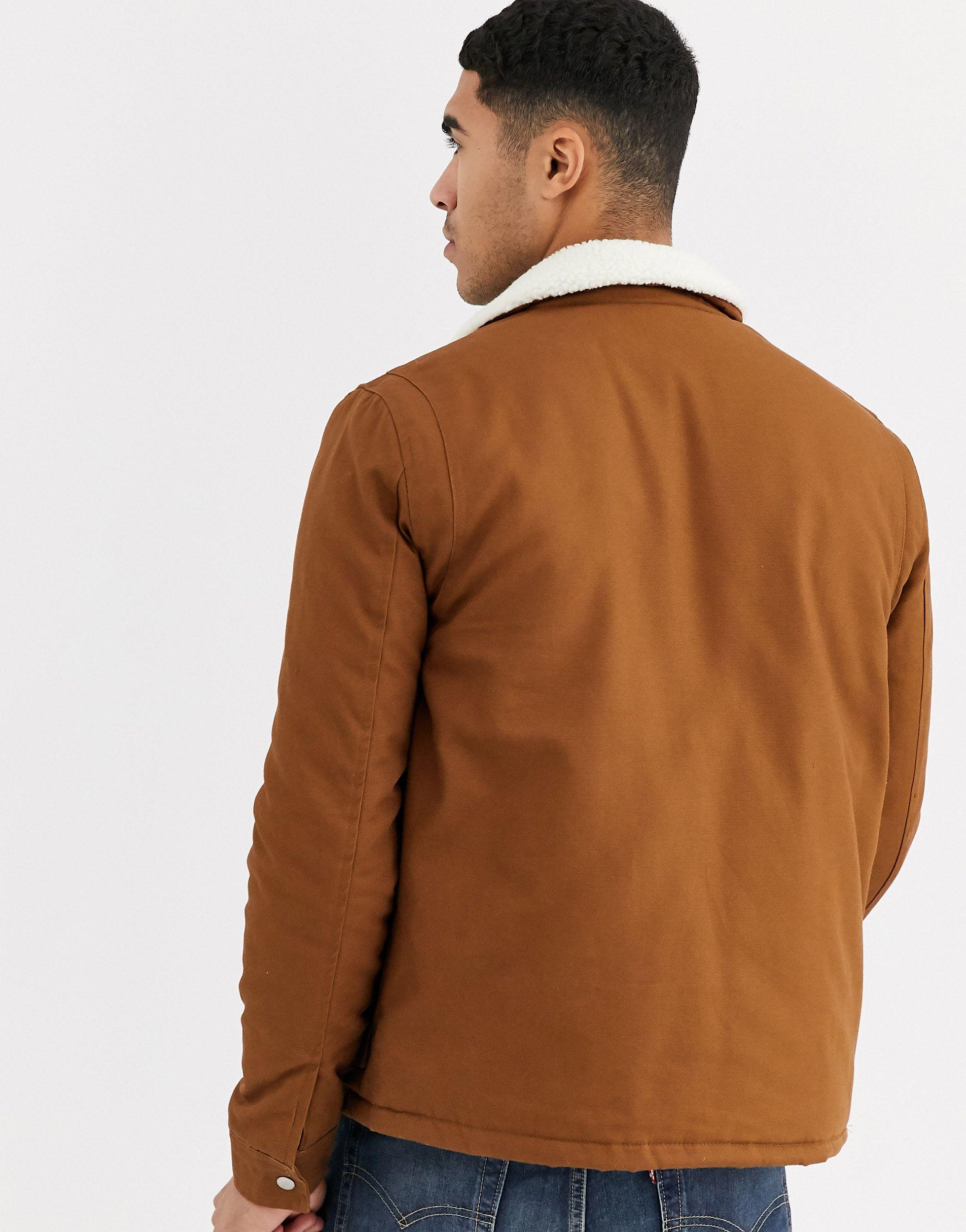 topman borg denim jacket