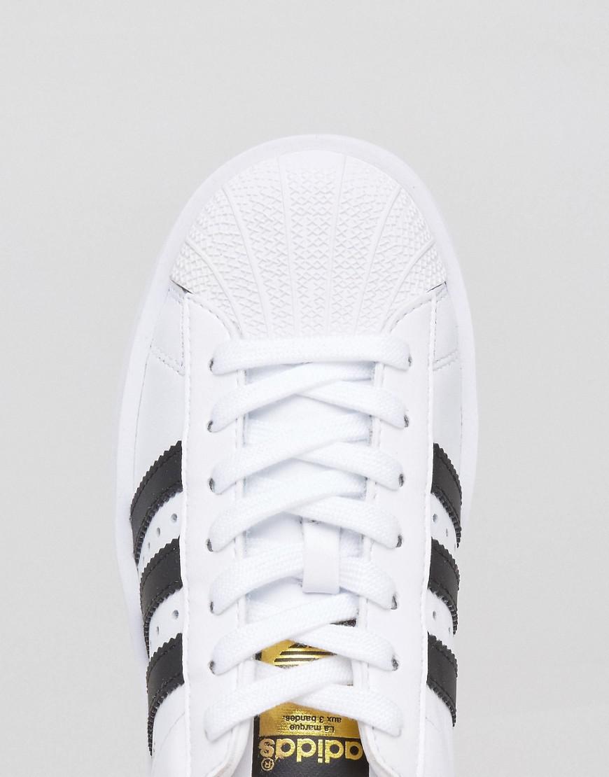 adidas originals bold double sole black and white superstar sneakers adidas originals bold double sole black and white superstar sneakers