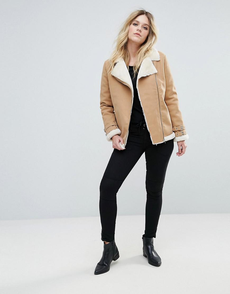 aviator jacket camel