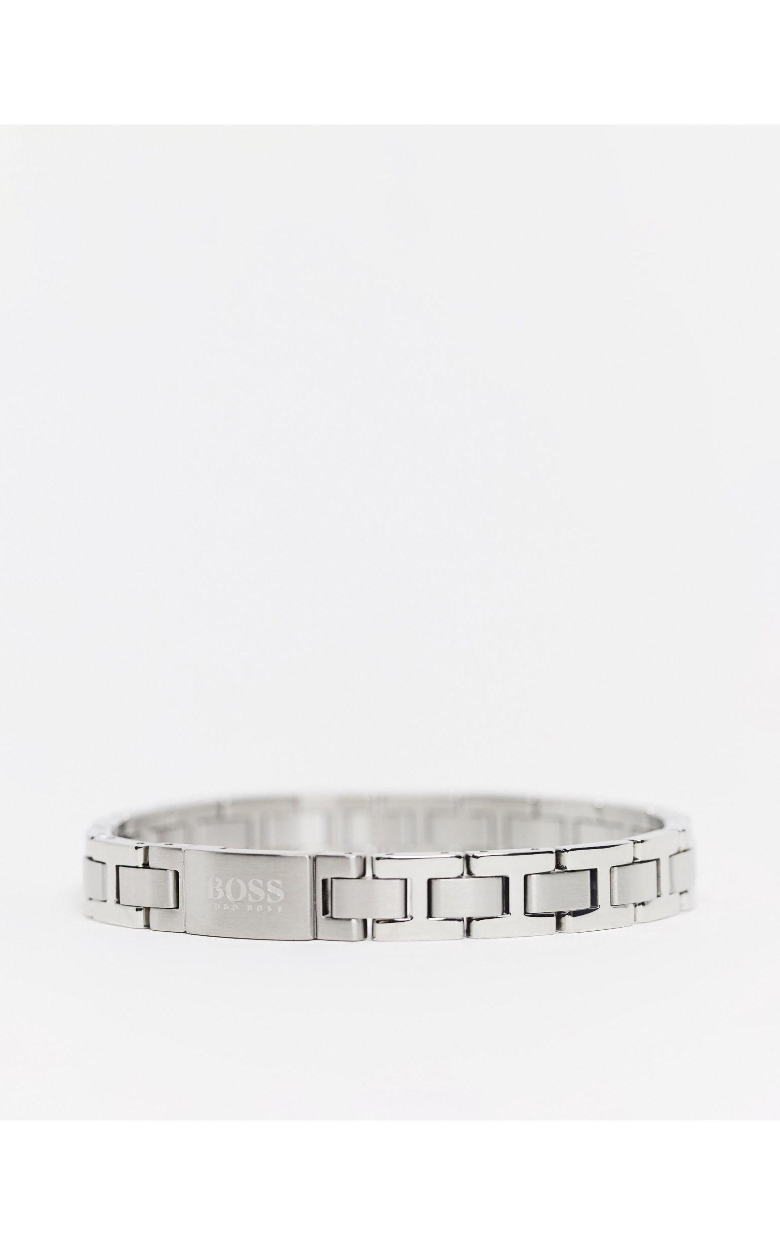 BOSS by HUGO BOSS Metal Link Bracelet in Silver (Metallic) for Men - Lyst