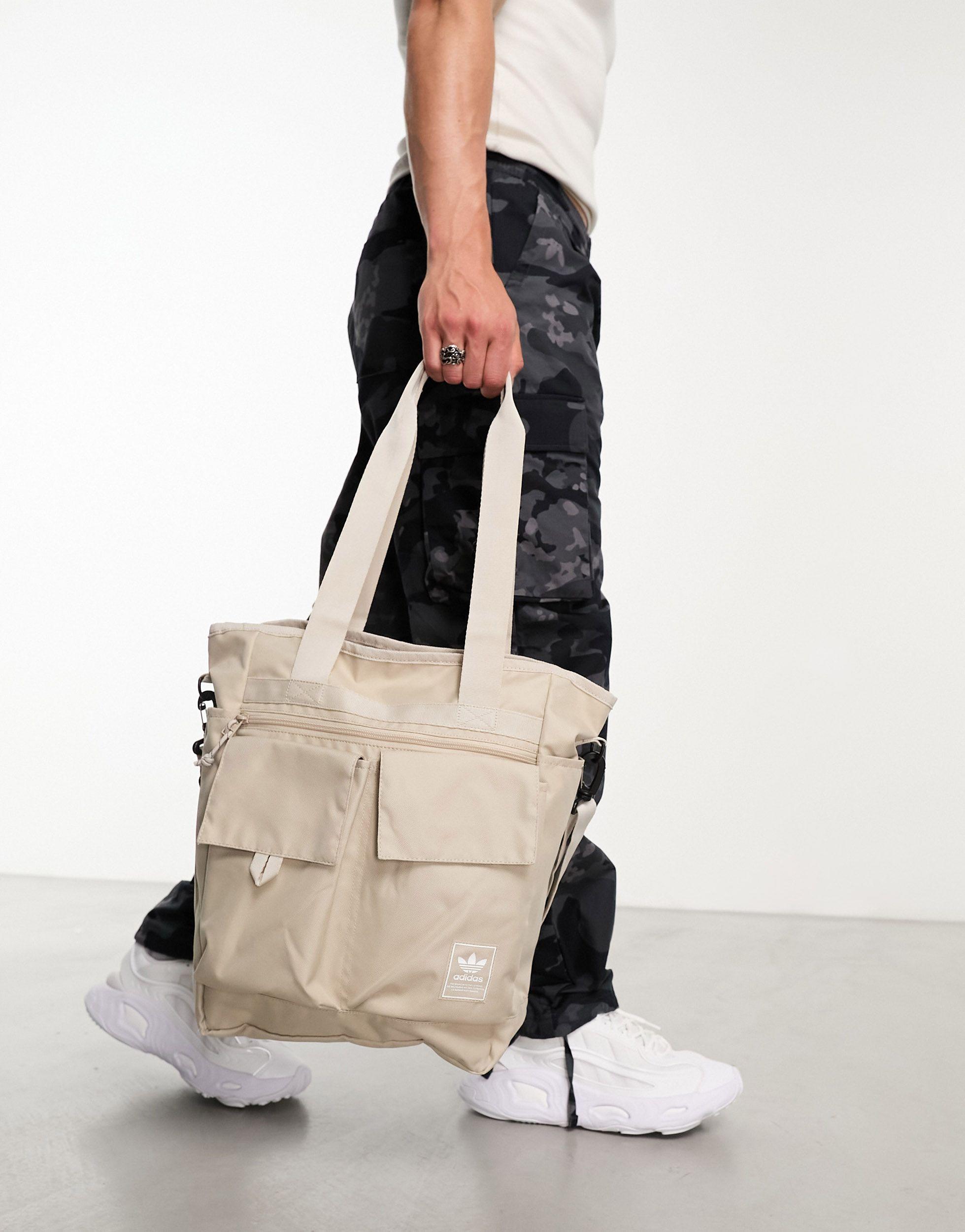 adidas Originals Utility 2.0 Tote Bag in Natural for Men | Lyst