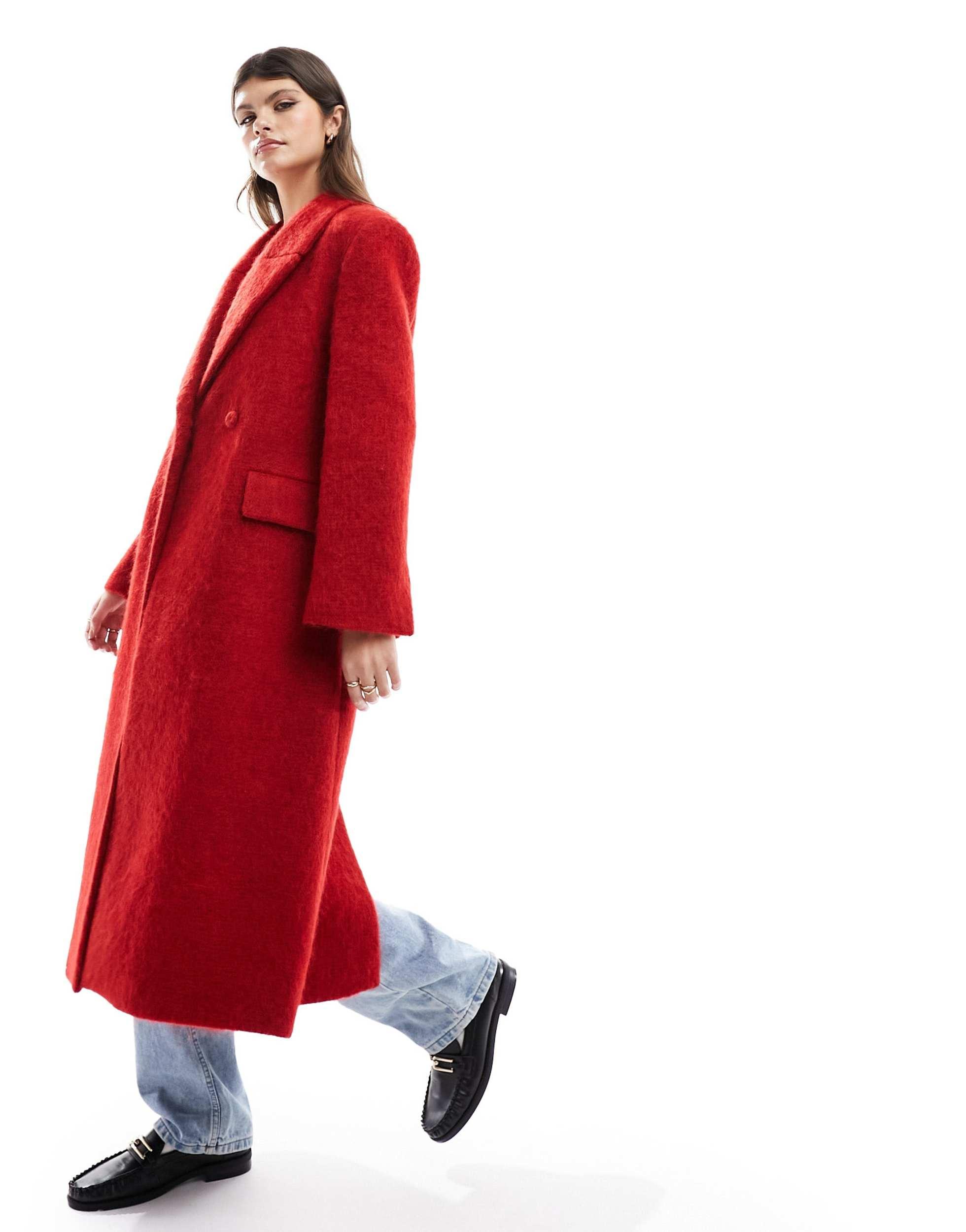Premium manteau en laine Mango en coloris Rouge Lyst