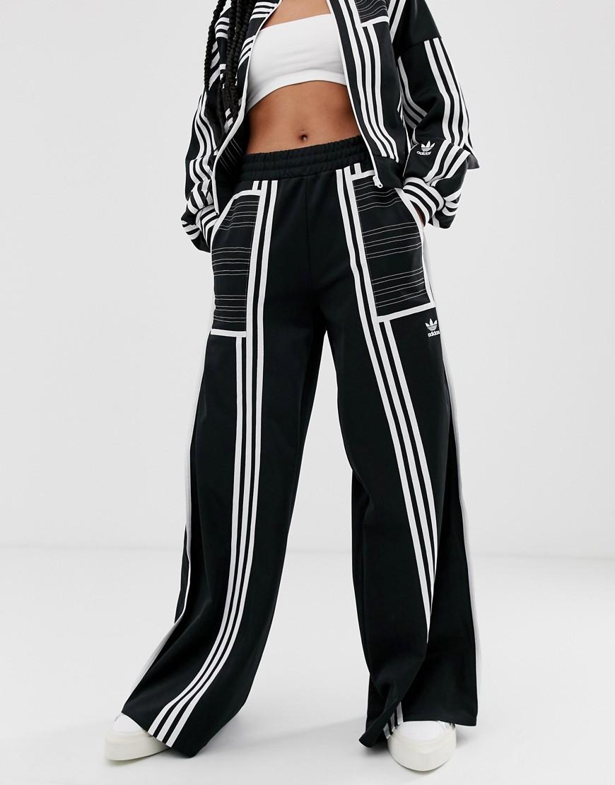 Pantalon de jogging large à rayures mélangées - Noir adidas Originals en  coloris Noir | Lyst