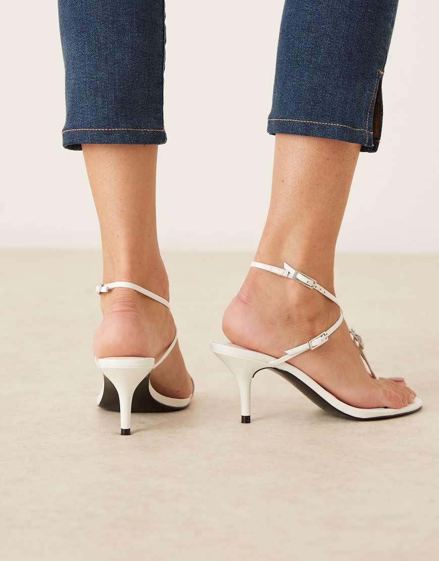 Sandalias Blancas Sandalias Tiras Cruzadas Mango Sandalias Mango