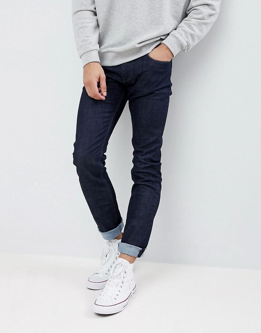 Armani Exchange Denim J13 Slim Fit Dark Wash Stretch Jeans in Blue for Men  - Lyst