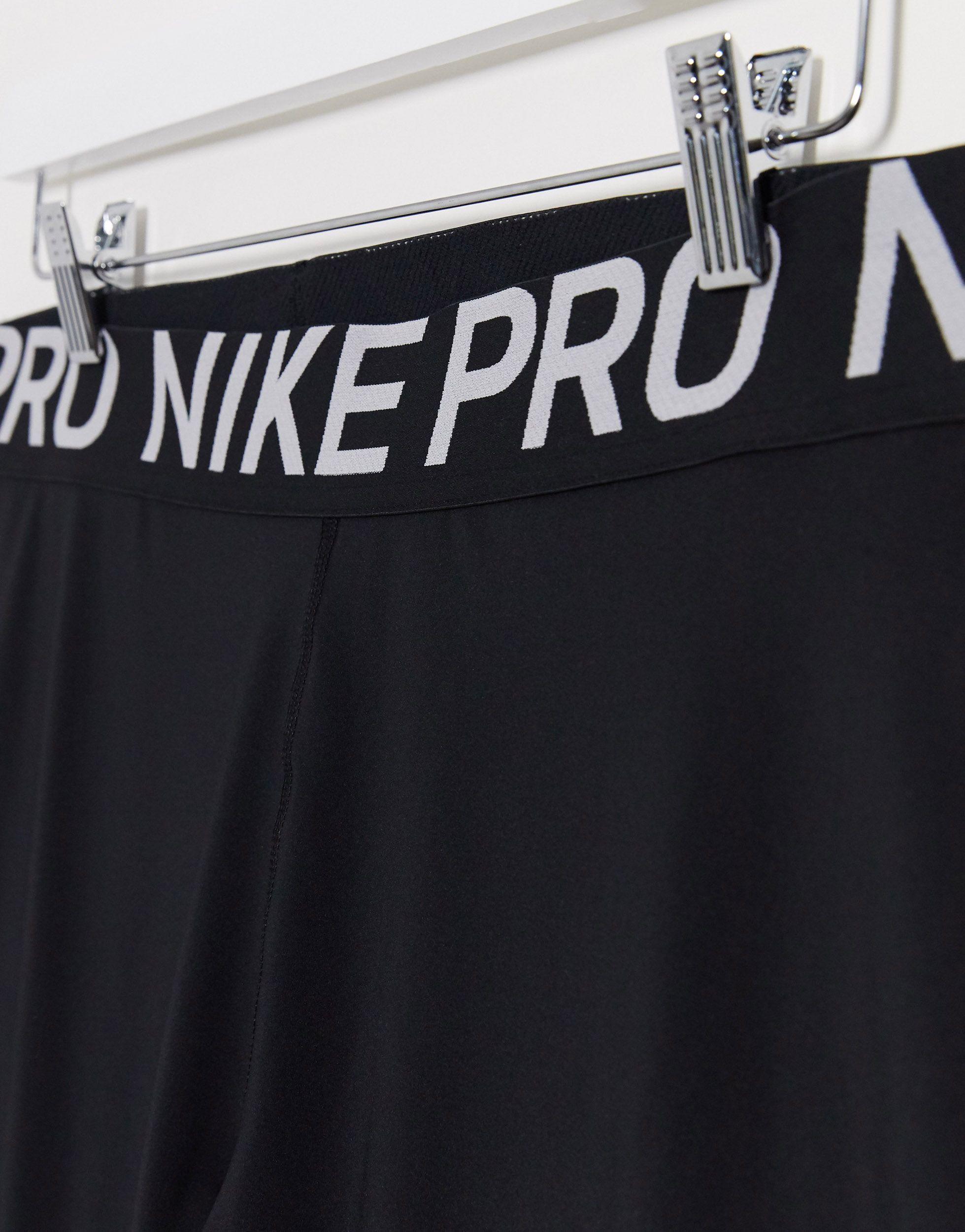 Nike Nike Plus Training Pro Cropped leggings in Black - Lyst