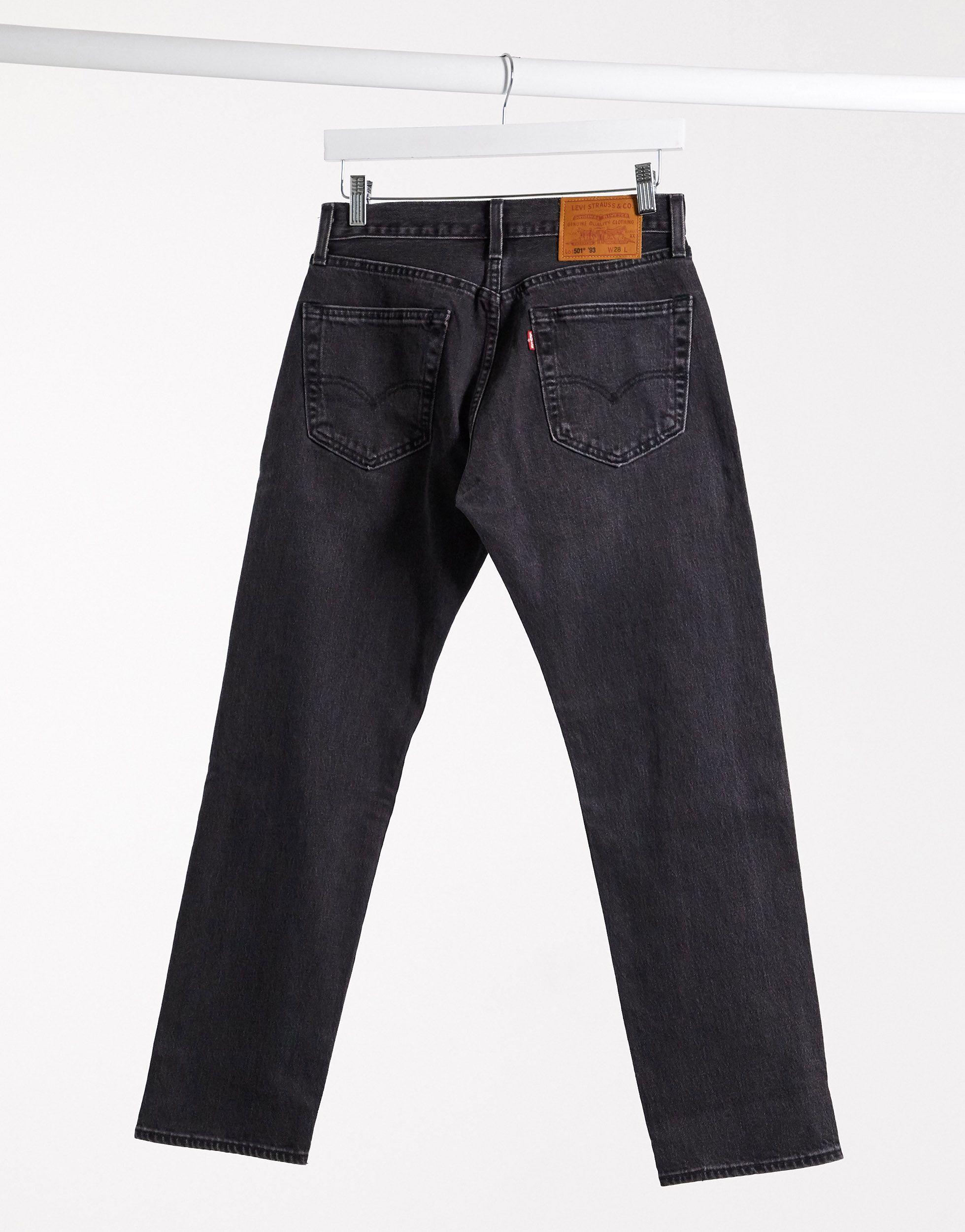 Kig forbi Bonus Tåler Levi's 501 93 Cropped Straight Fit Jeans in Black for Men | Lyst
