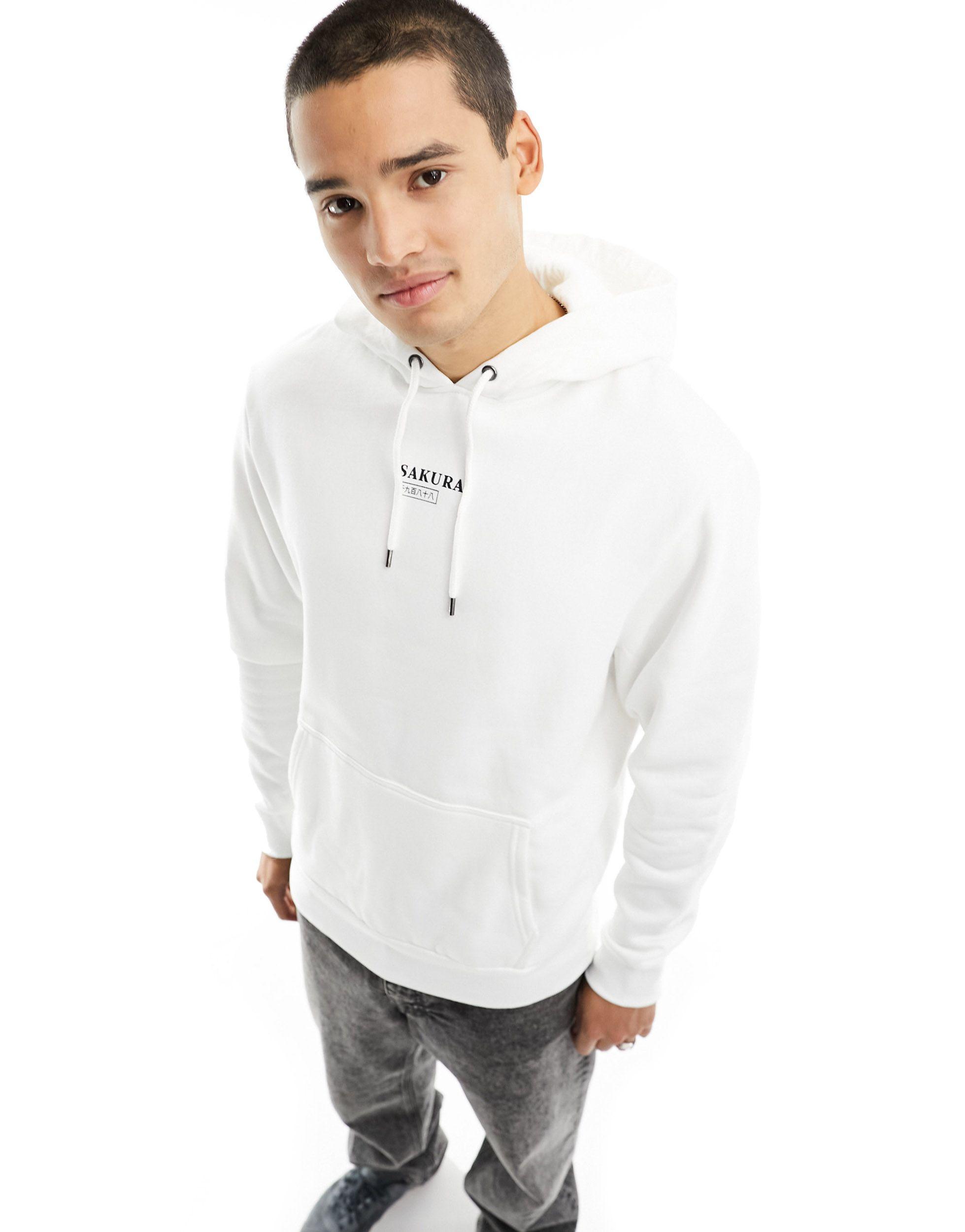 River Island Japanese Hoodie in White for Men Lyst UK