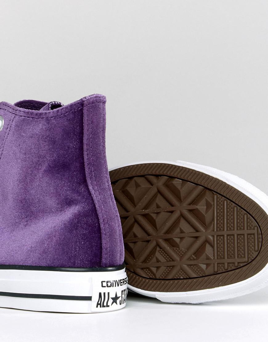 Converse Chuck Taylor High Sneakers In Purple Velvet - Lyst