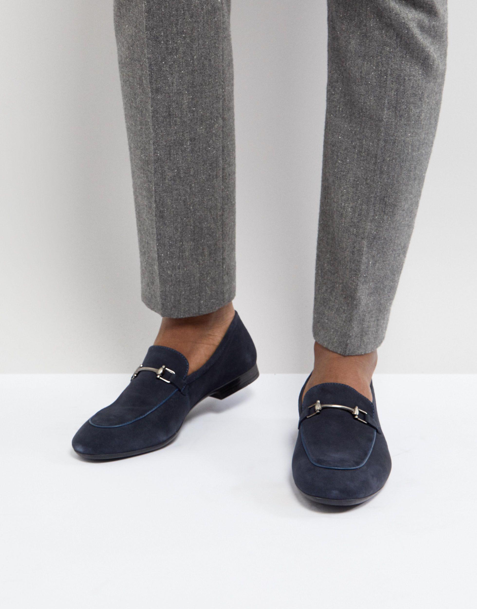 Mocassini blu navy scamosciato con barrettaDune in Pelle scamosciata da  Uomo colore Blu | Lyst