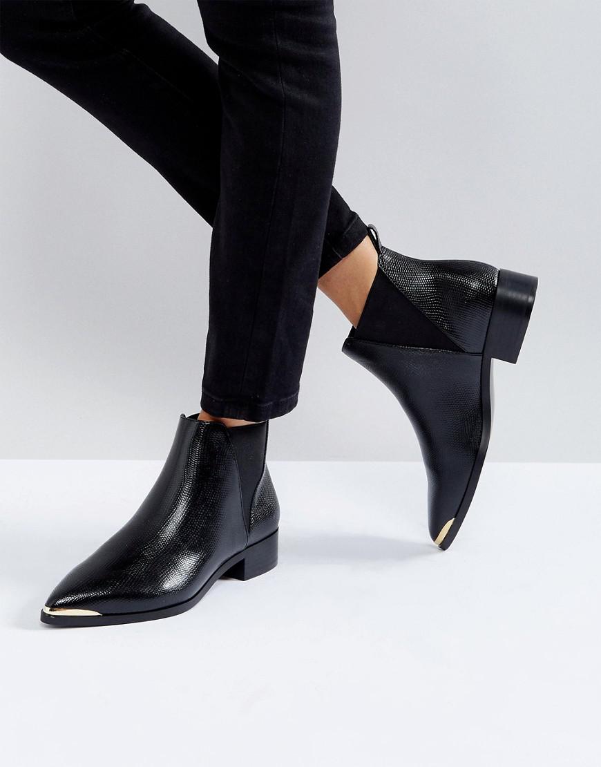 Ivyrevel Flat Pointed Ankle Boot With Metal Trim in Black | Lyst