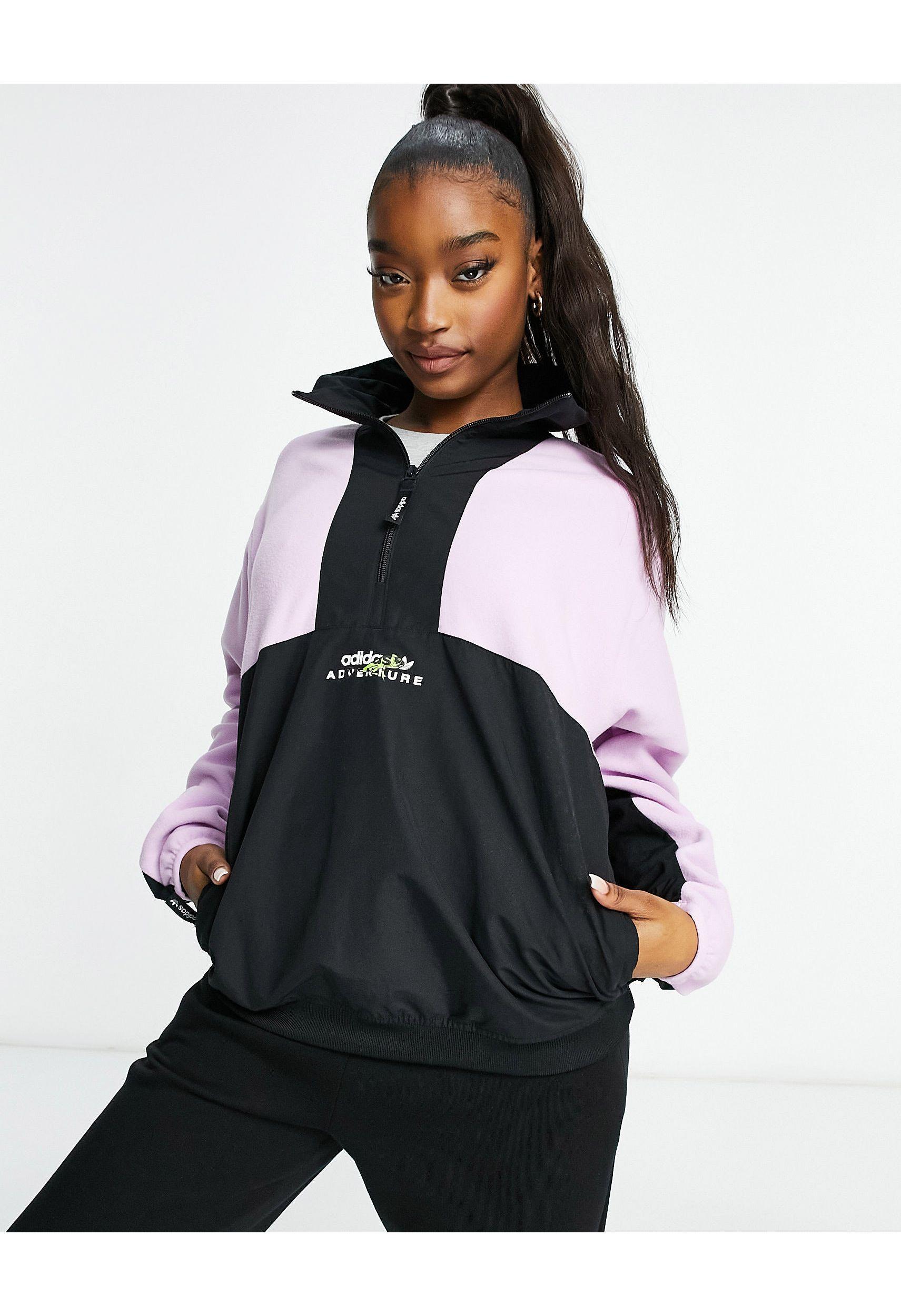 adidas Originals Adventure Half Zip Fleece in Black (Purple) | Lyst  Australia