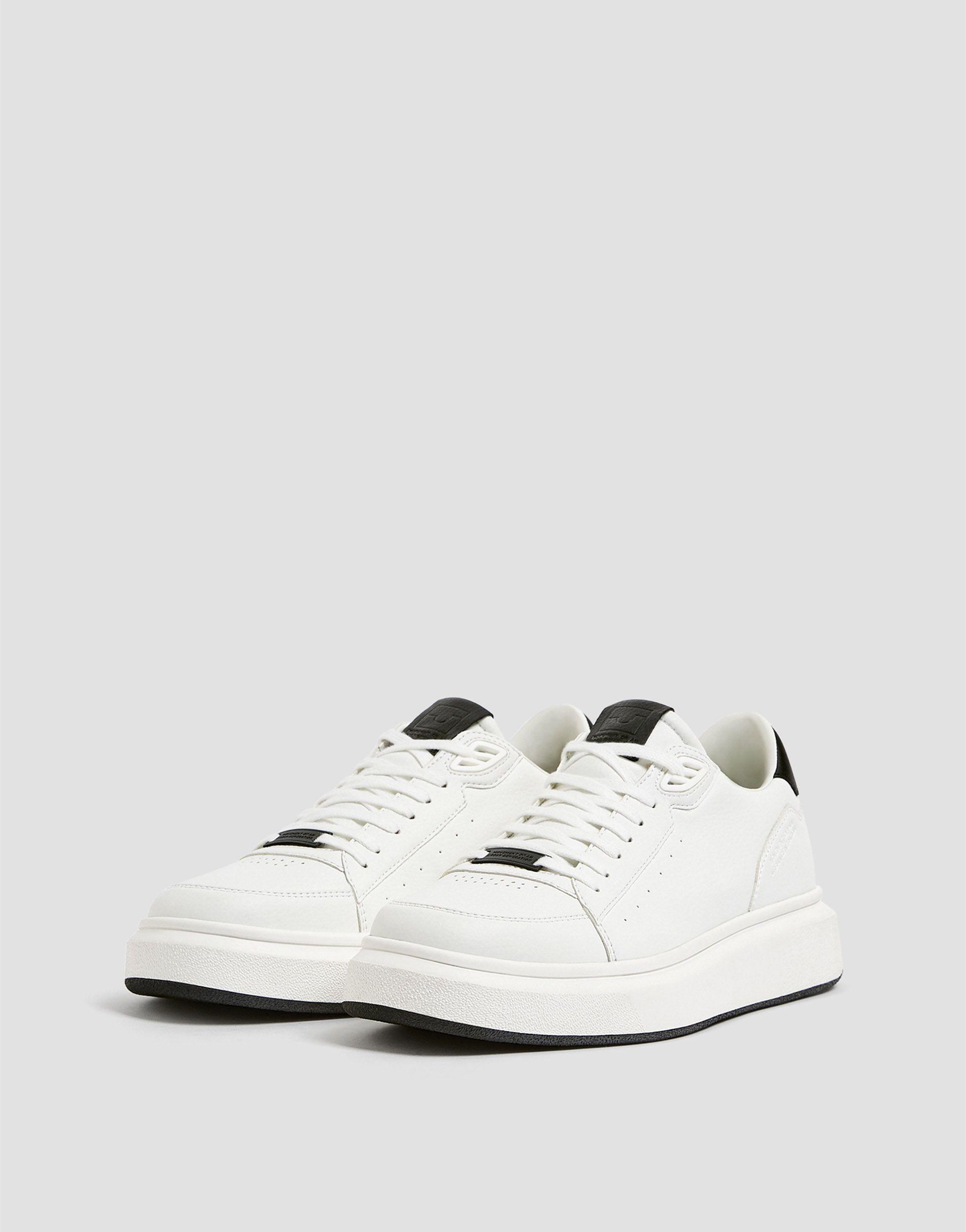 Pull&Bear Chunky Sole Sneakers With Contrast Back Tab in White for Men |  Lyst