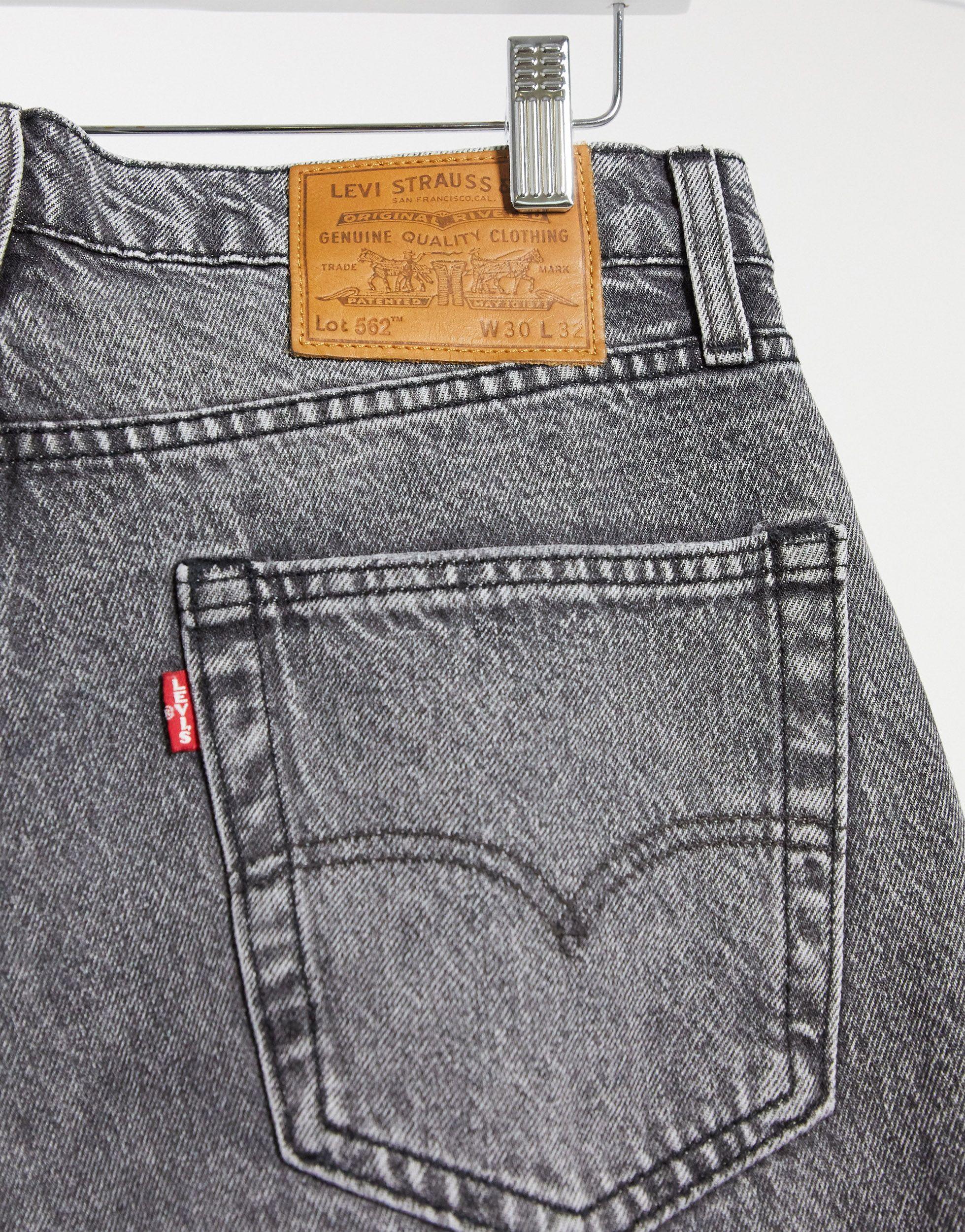 Levi's Denim 562 Loose Tapered Adjustable Jeans in Black for Men - Lyst
