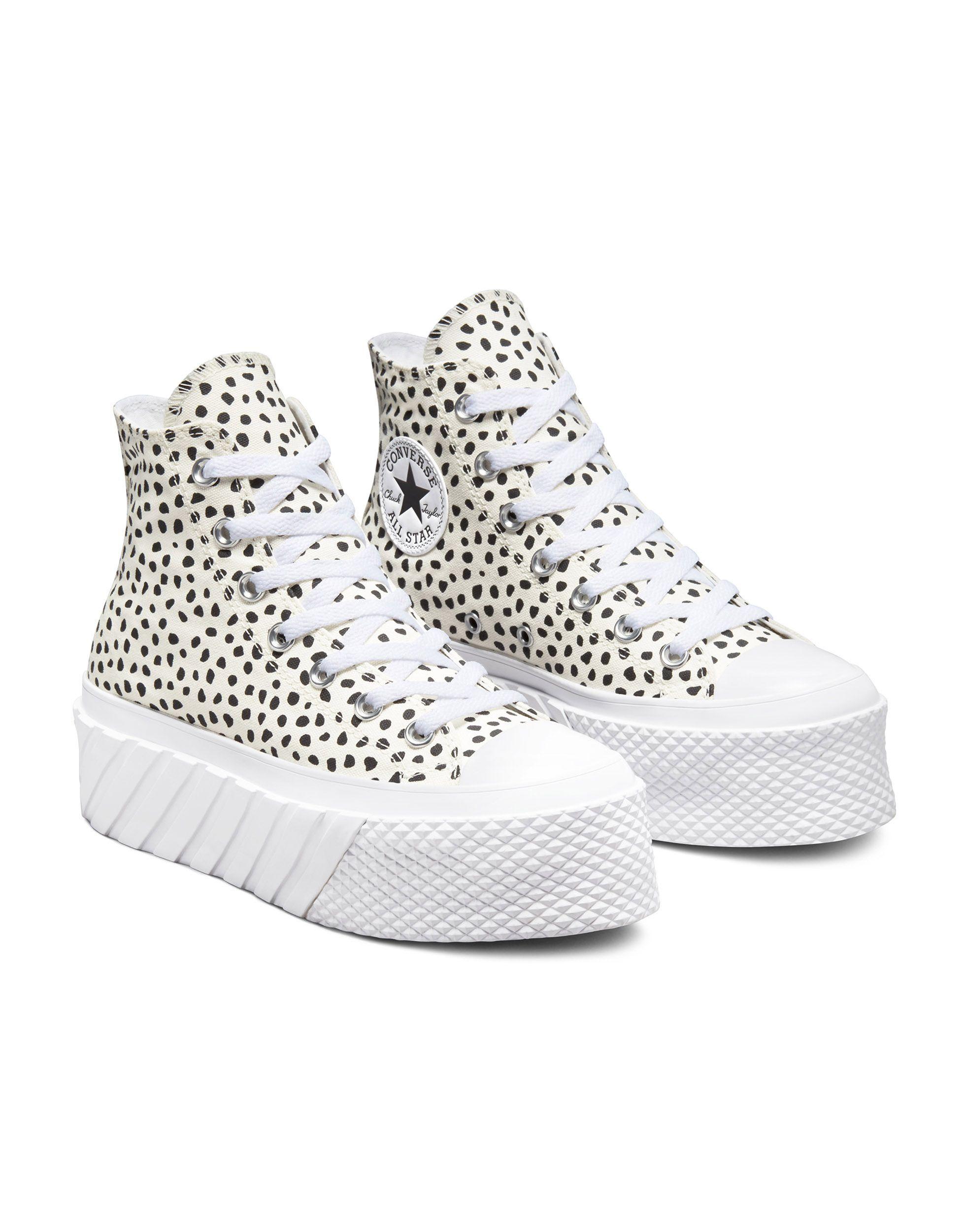 Virus schermutseling Kano Converse Chuck Taylor All Star Hi Lift 2x Animal Print Sneakers in White |  Lyst