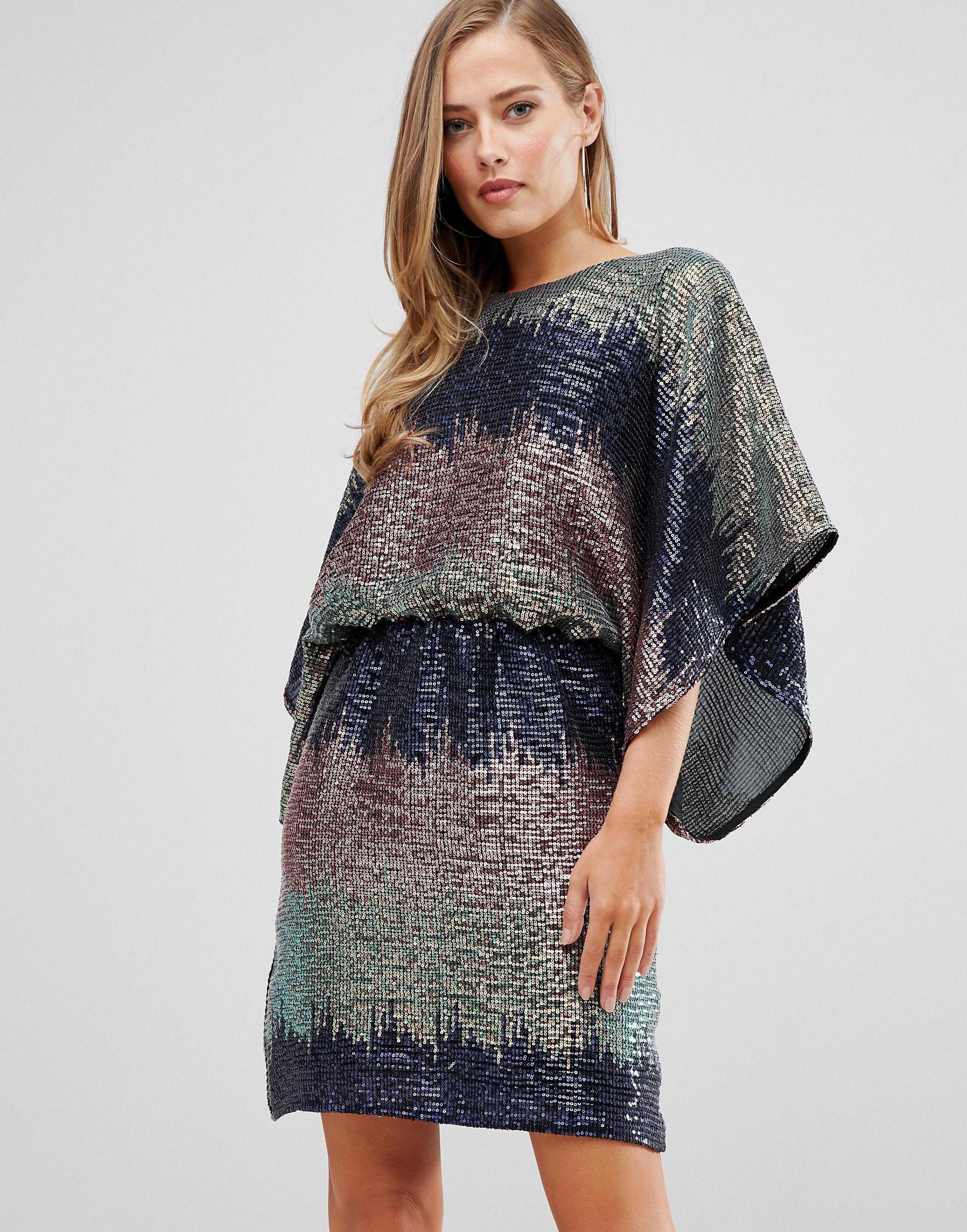 batwing sequin dress