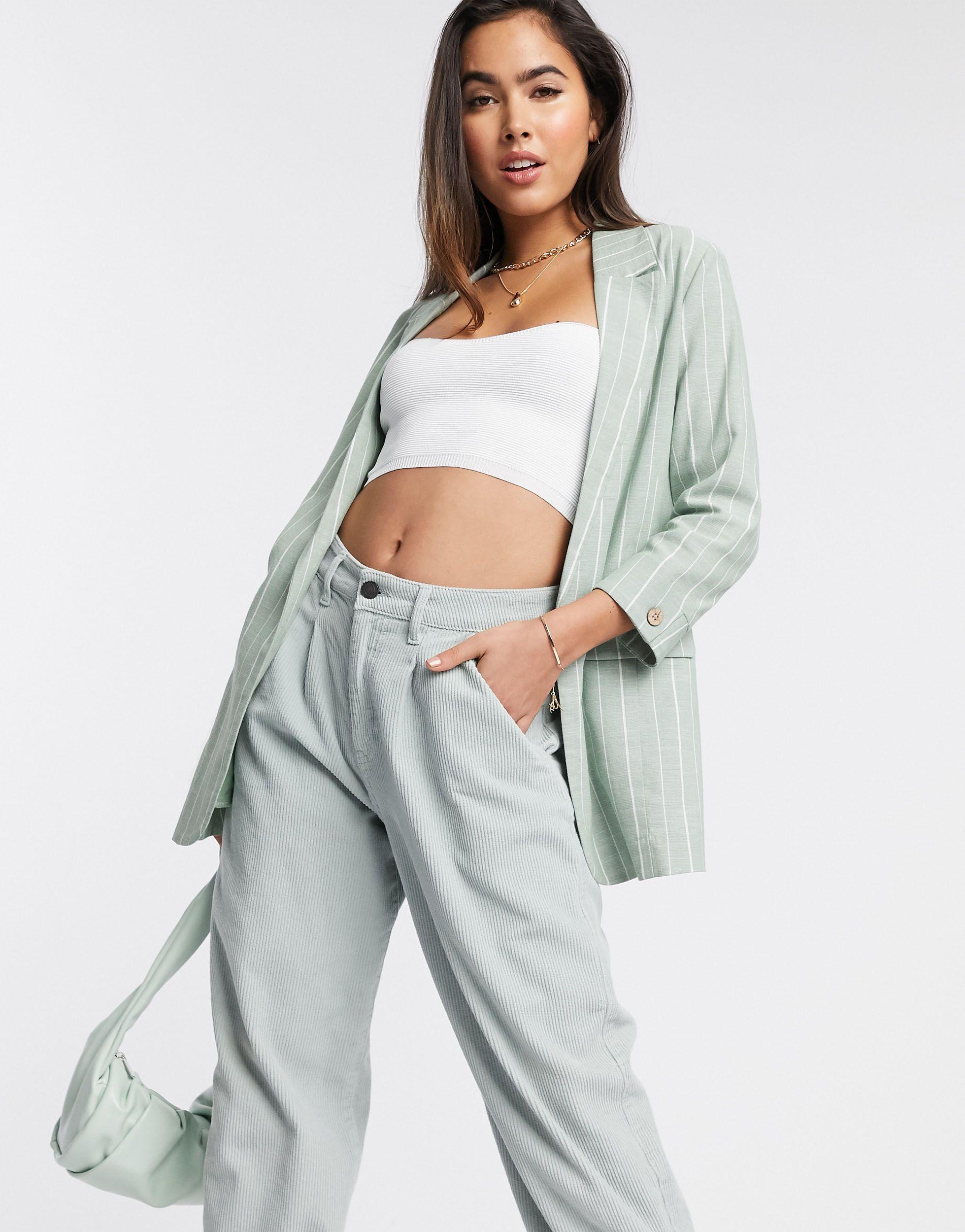 stradivarius green cargos