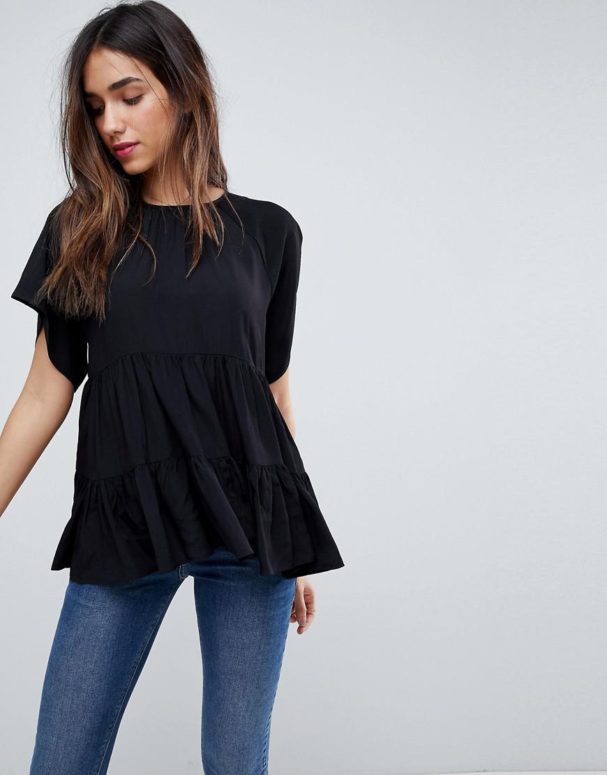 smock top black