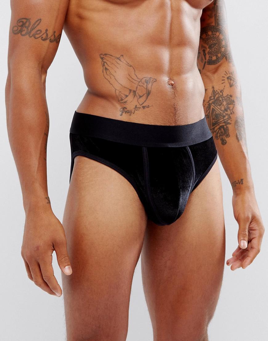 ASOS Briefs In Black Velvet 3 Pack for Men | Lyst