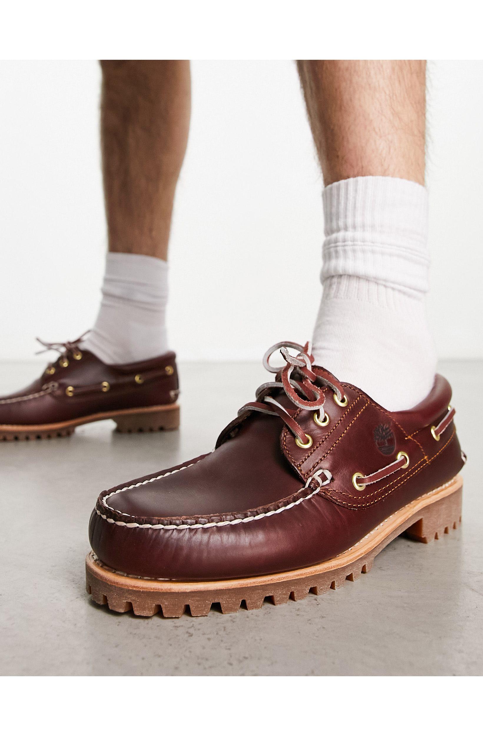 Timberland Authentics 3 Eye Classic Boat Shoes in White for Men | Lyst UK