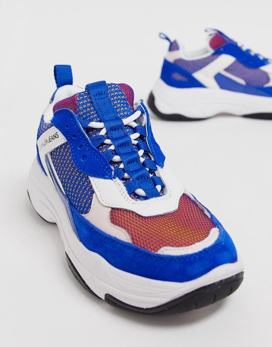 calvin klein blue trainers