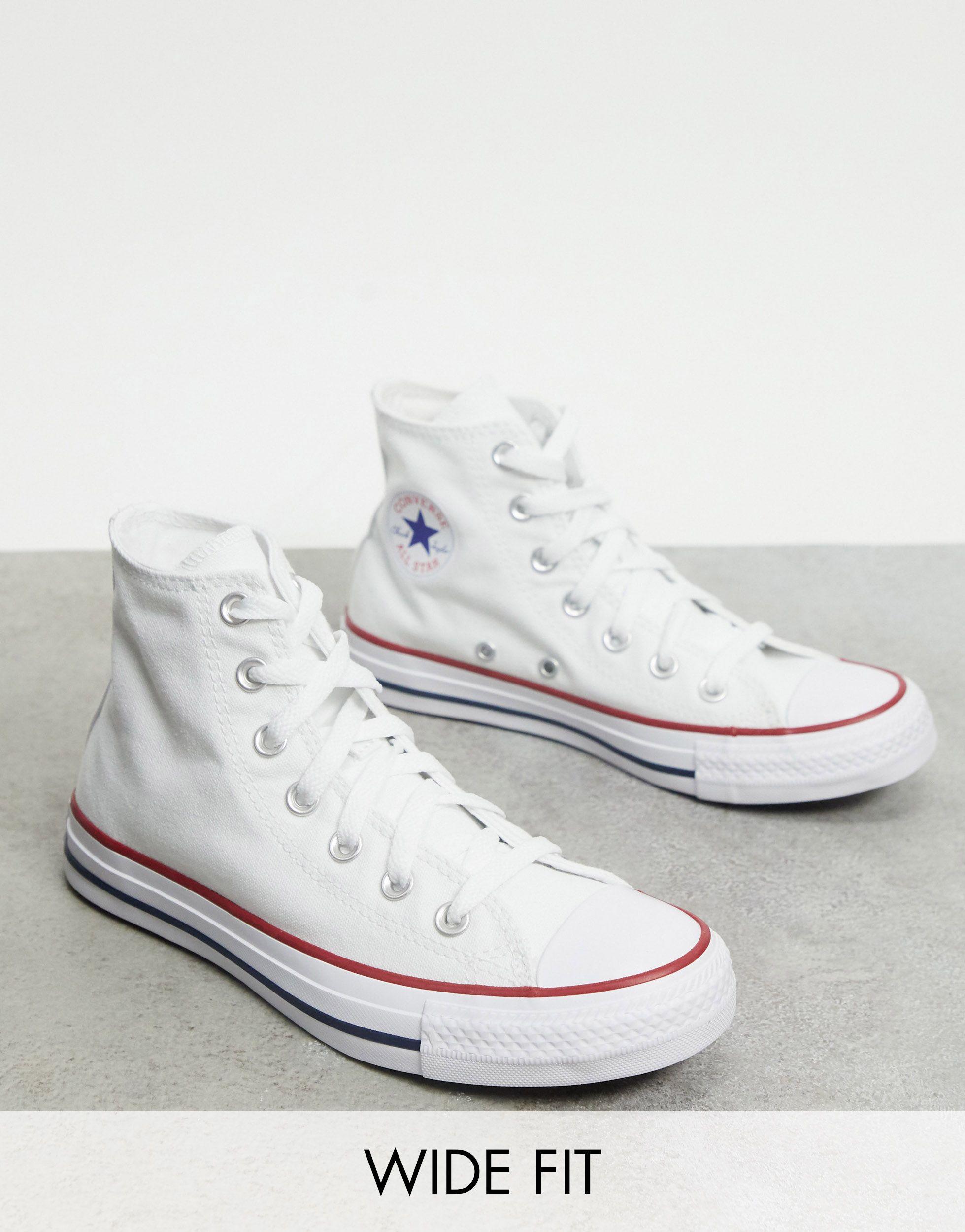 Converse Rubber Chuck Taylor All Star - Hoge Te Sneakers Met Brede Pasvorm  in het Wit - Lyst