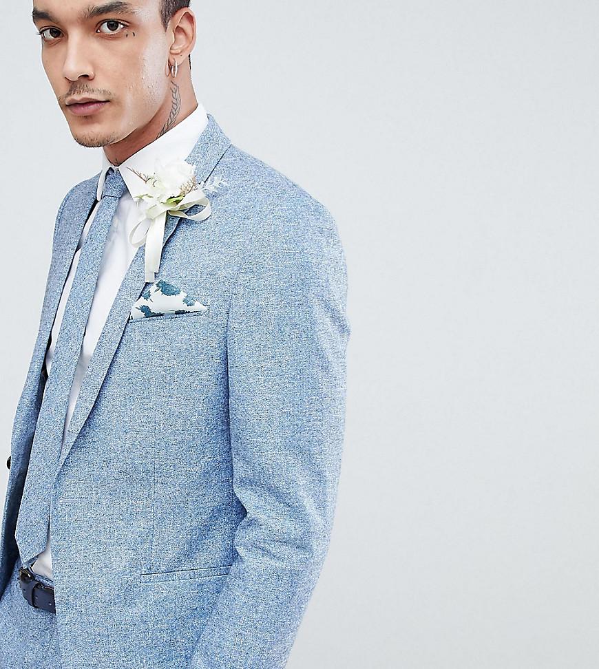 Noak Leinen Schmal Geschnittene Hochzeitsanzug Jacke Aus Leinen In Blau Fur Herren Lyst