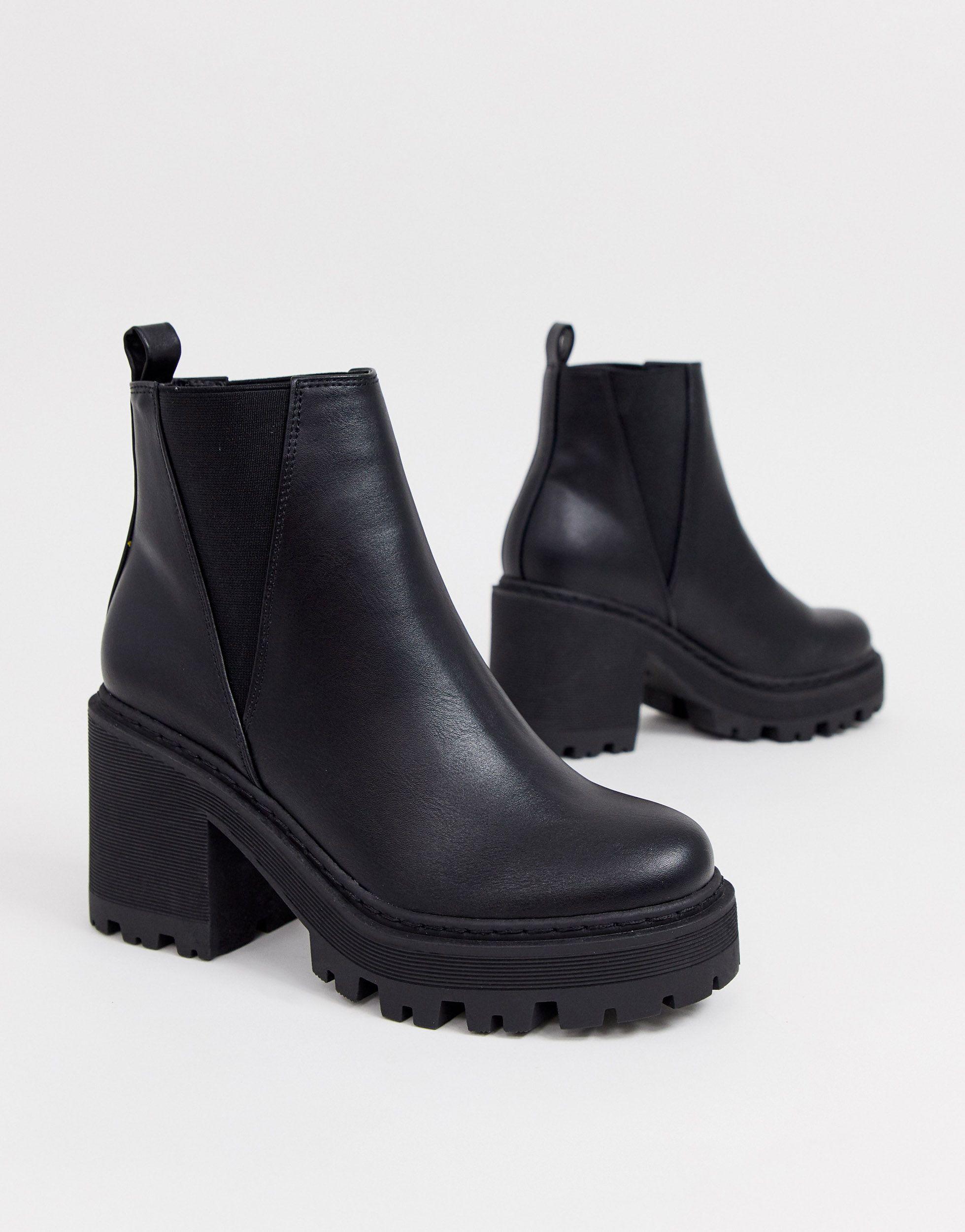 Truffle Collection Chunky Heeled Chelsea Boots Hot Sale | bellvalefarms.com
