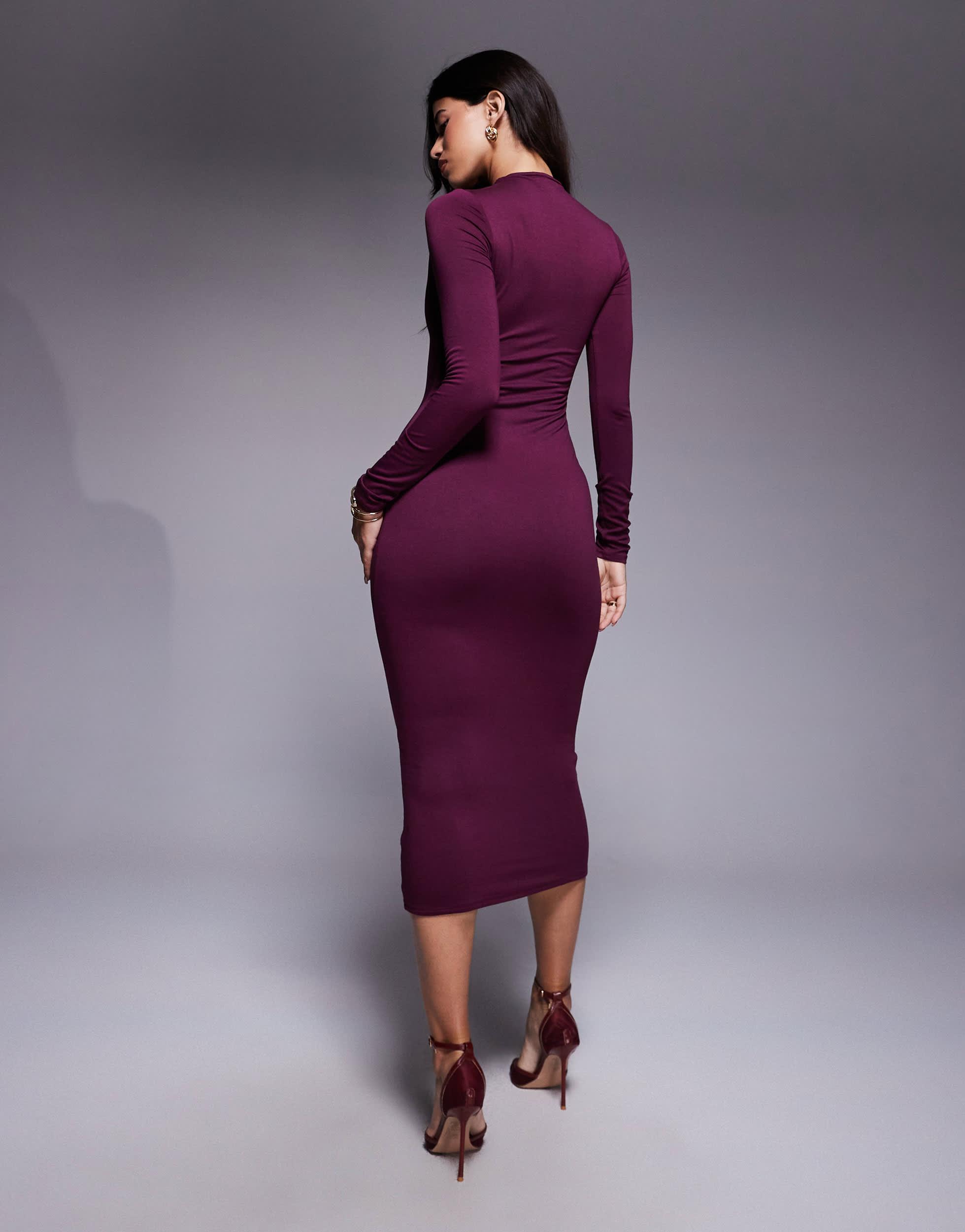 chinese dress ladies juniper-dress-heather-taupe – AFRM main image 0