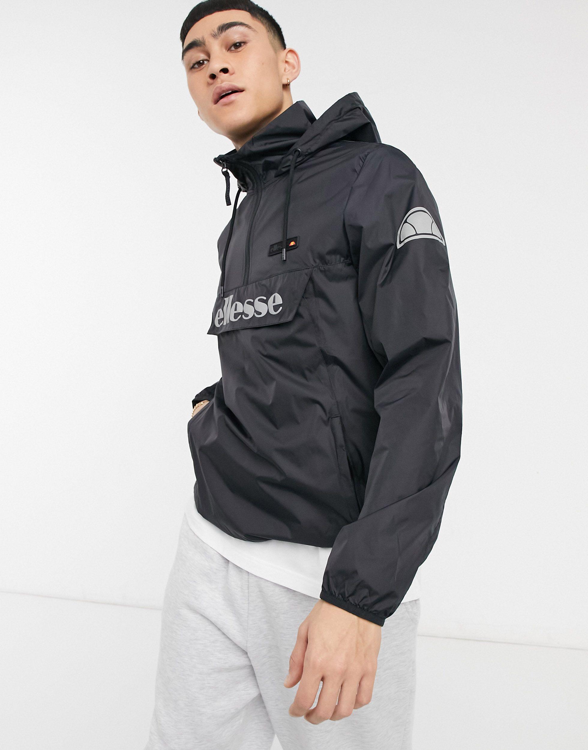 Ellesse Ion Overhead Jacket With Reflective Logo in Black for Men | Lyst