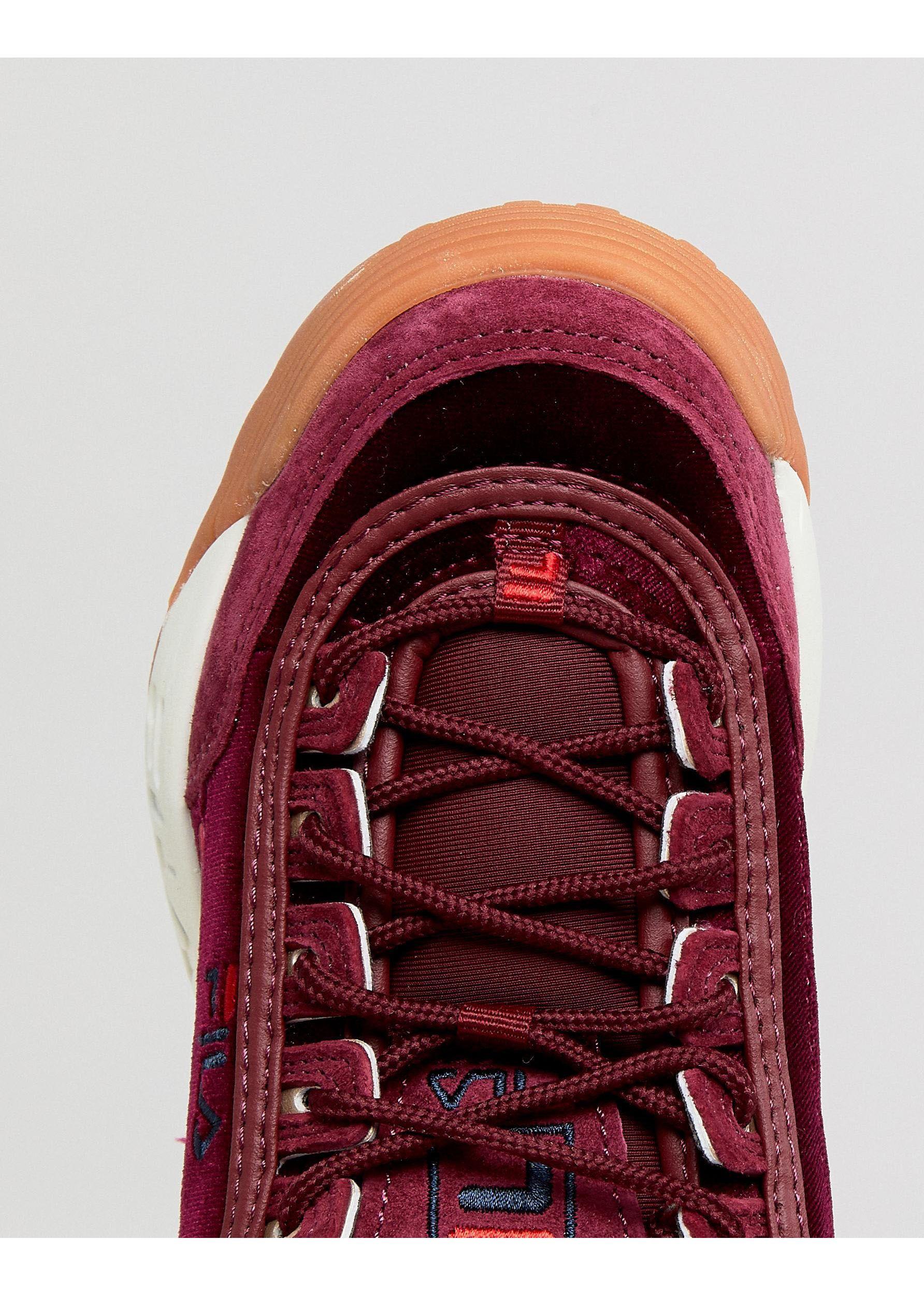 Maroon fila cheap disruptor