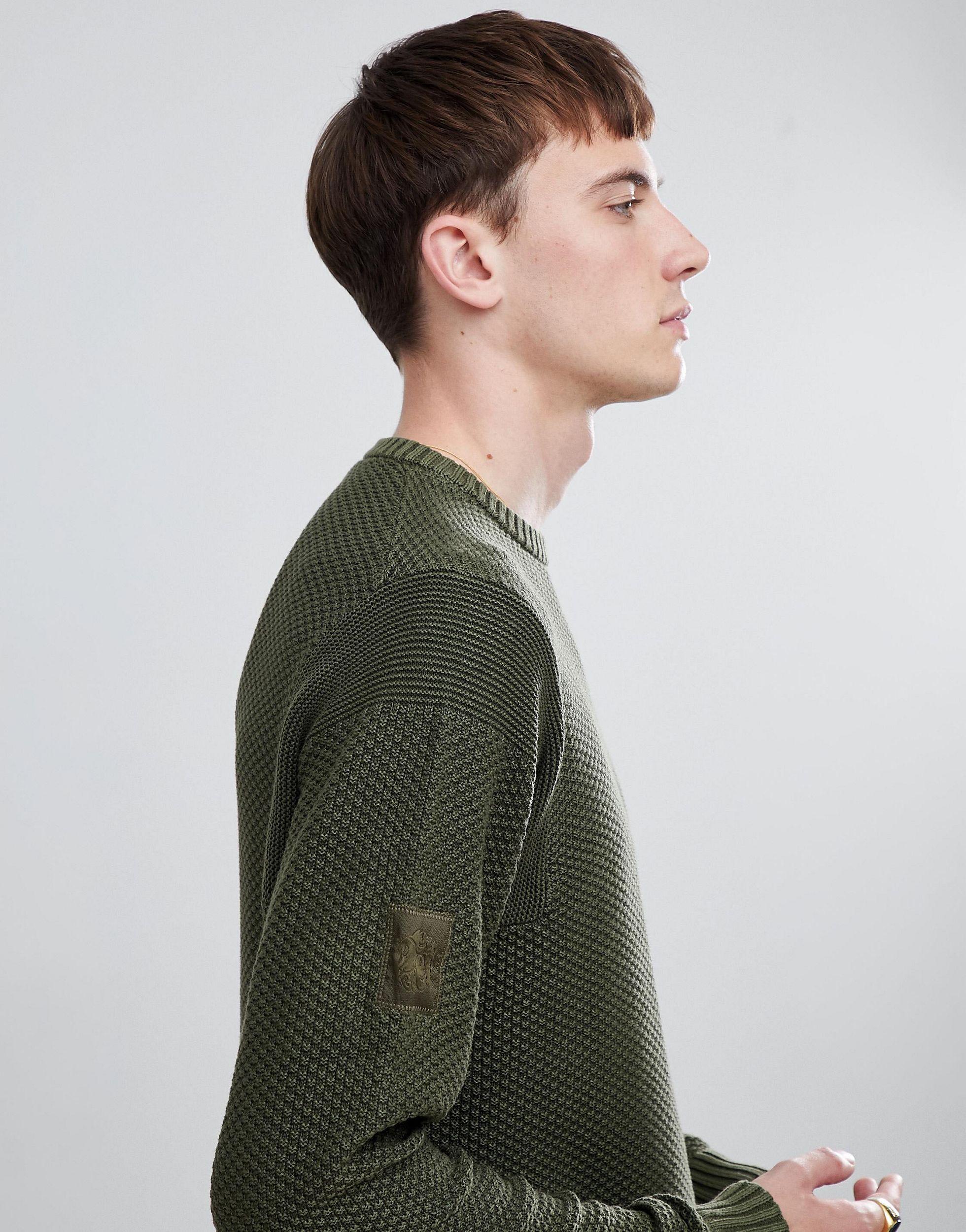 pretty green crew neck knitted jumper