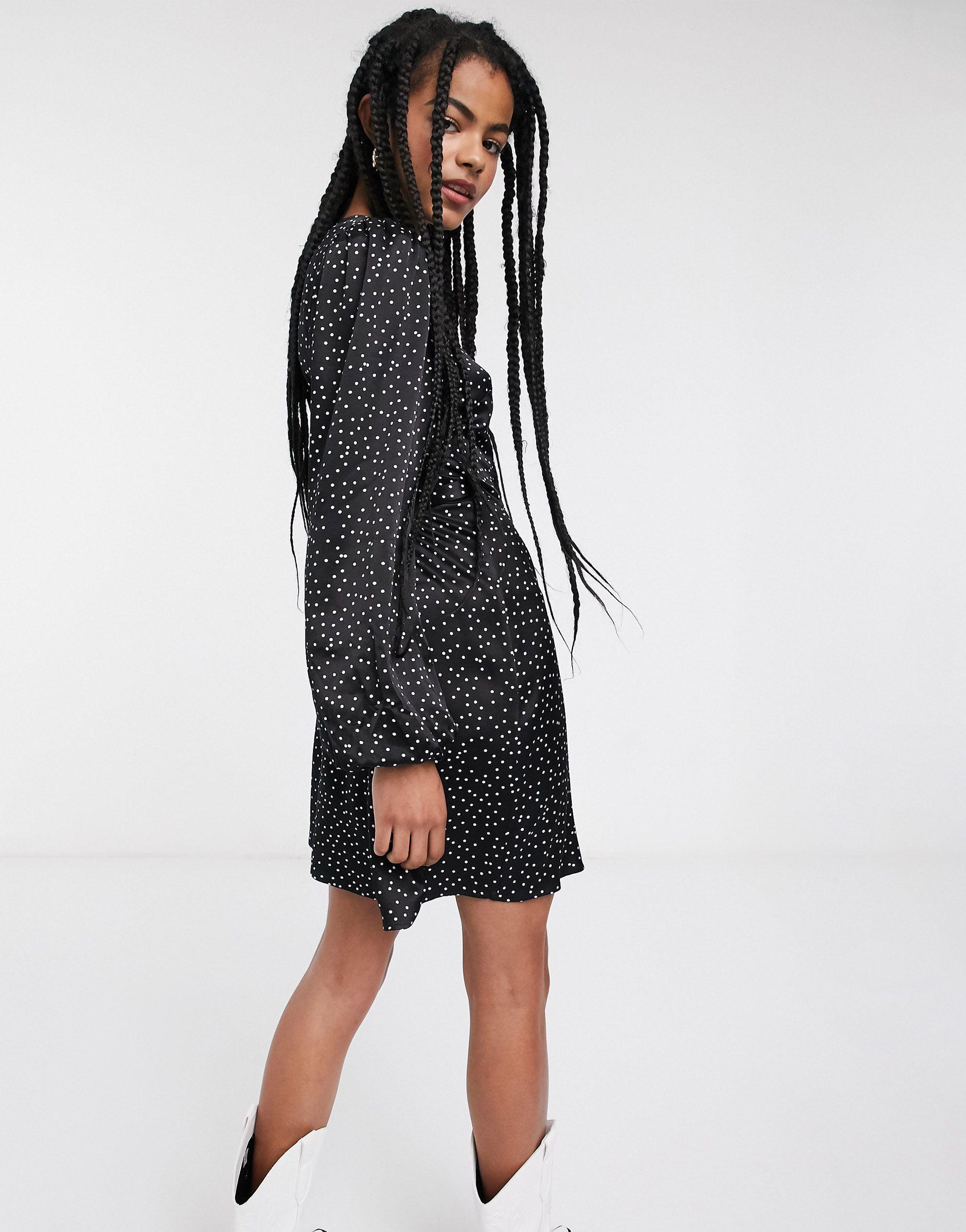 & other stories black wrap dress