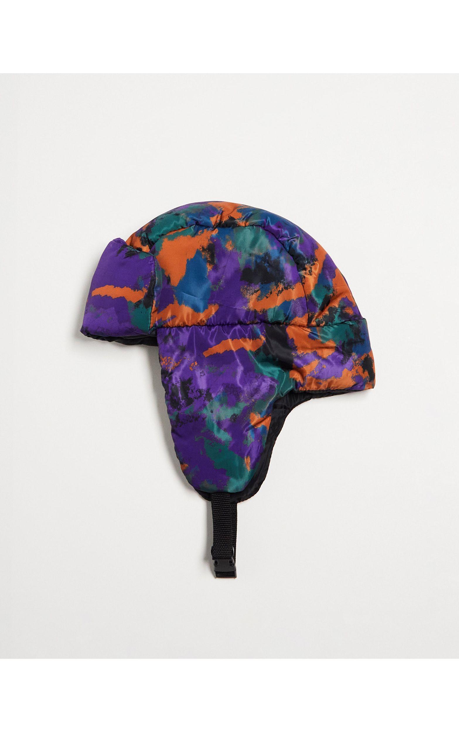 Reclaimed (vintage) Unisex Puffer Trapper Hat in Blue Lyst