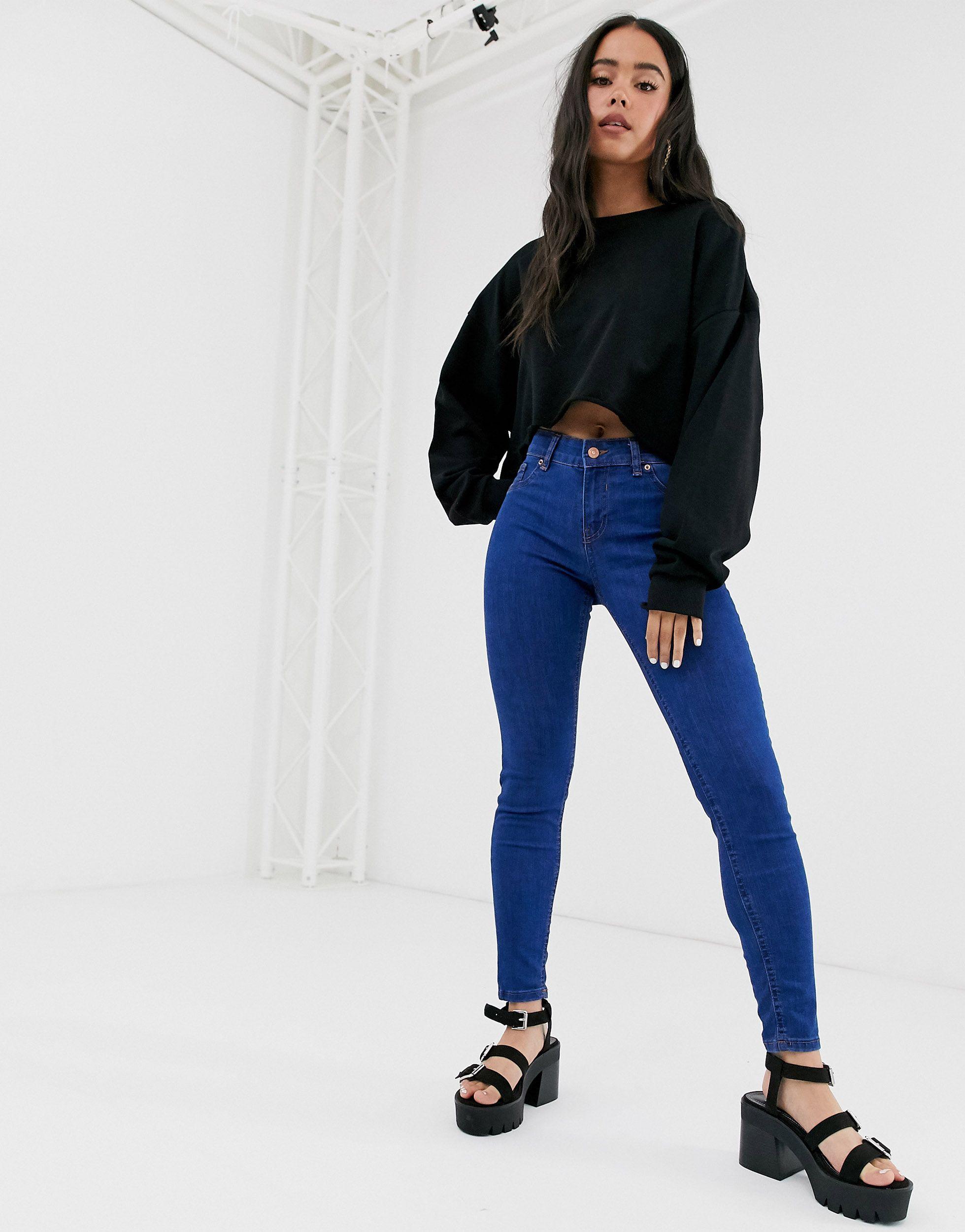 Bershka Push-up Jeans in het Blauw | Lyst NL